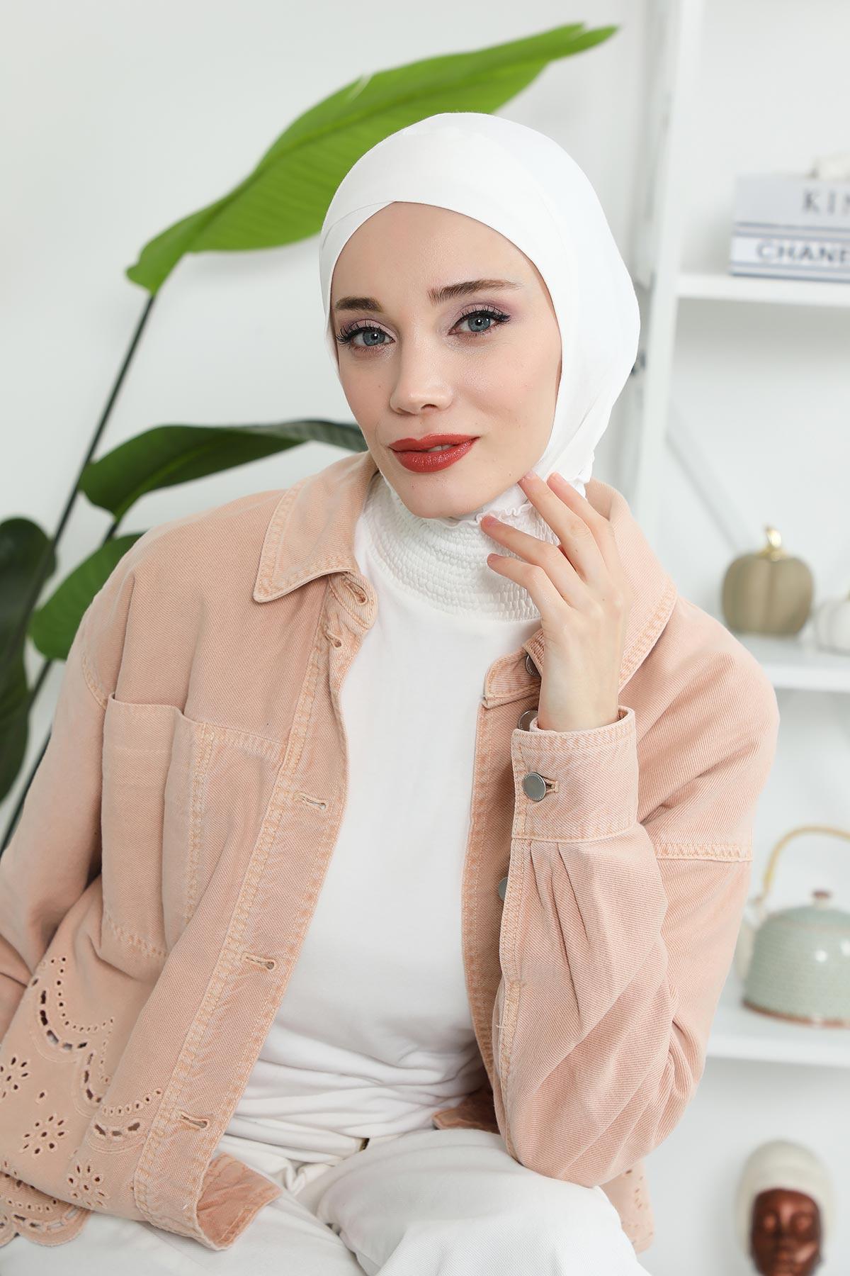 Önü Çapraz Detaylı Penye Bone,TB-4,TB-4