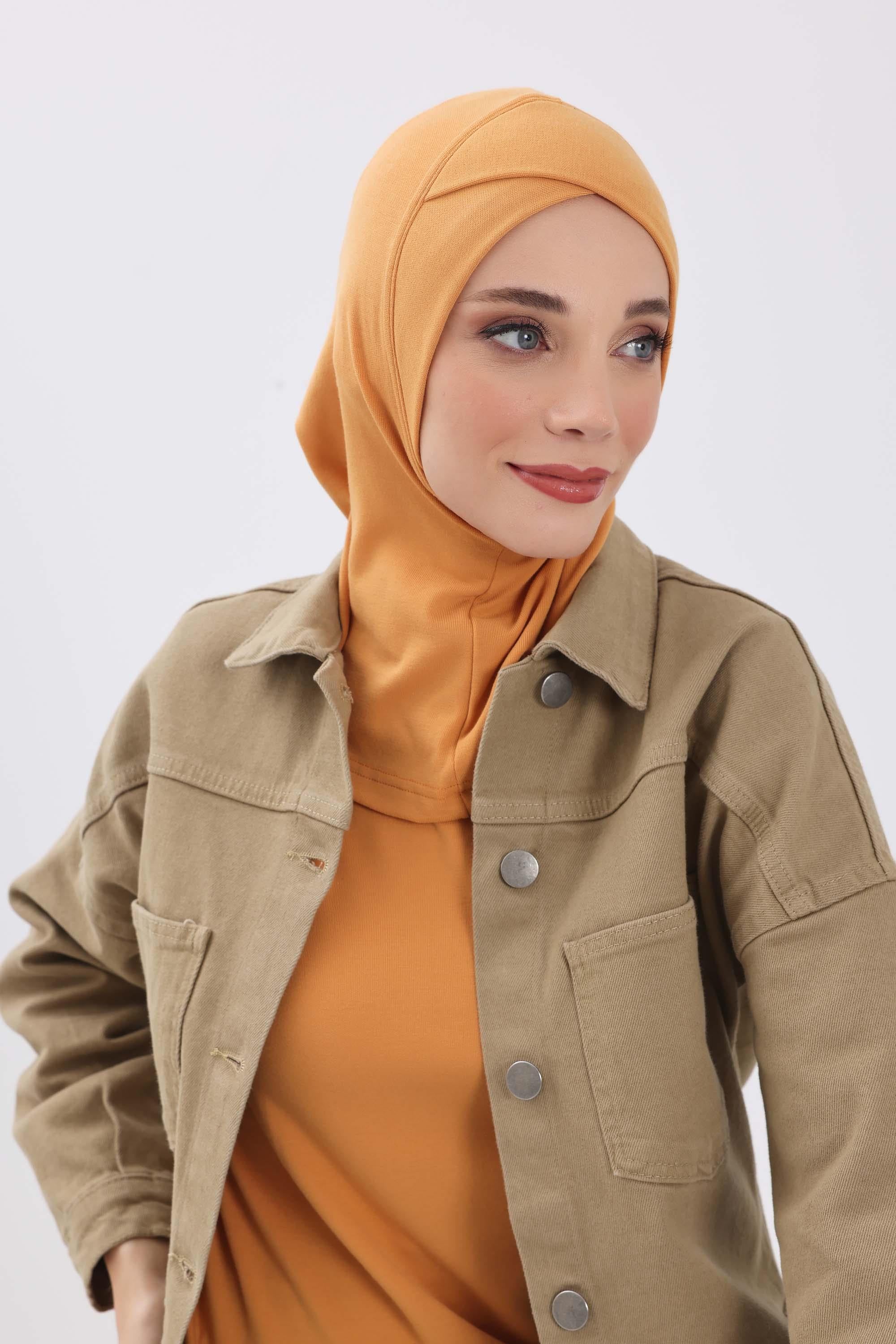 Önü Çapraz Detaylı Tesettür Bone,TB-4RB
