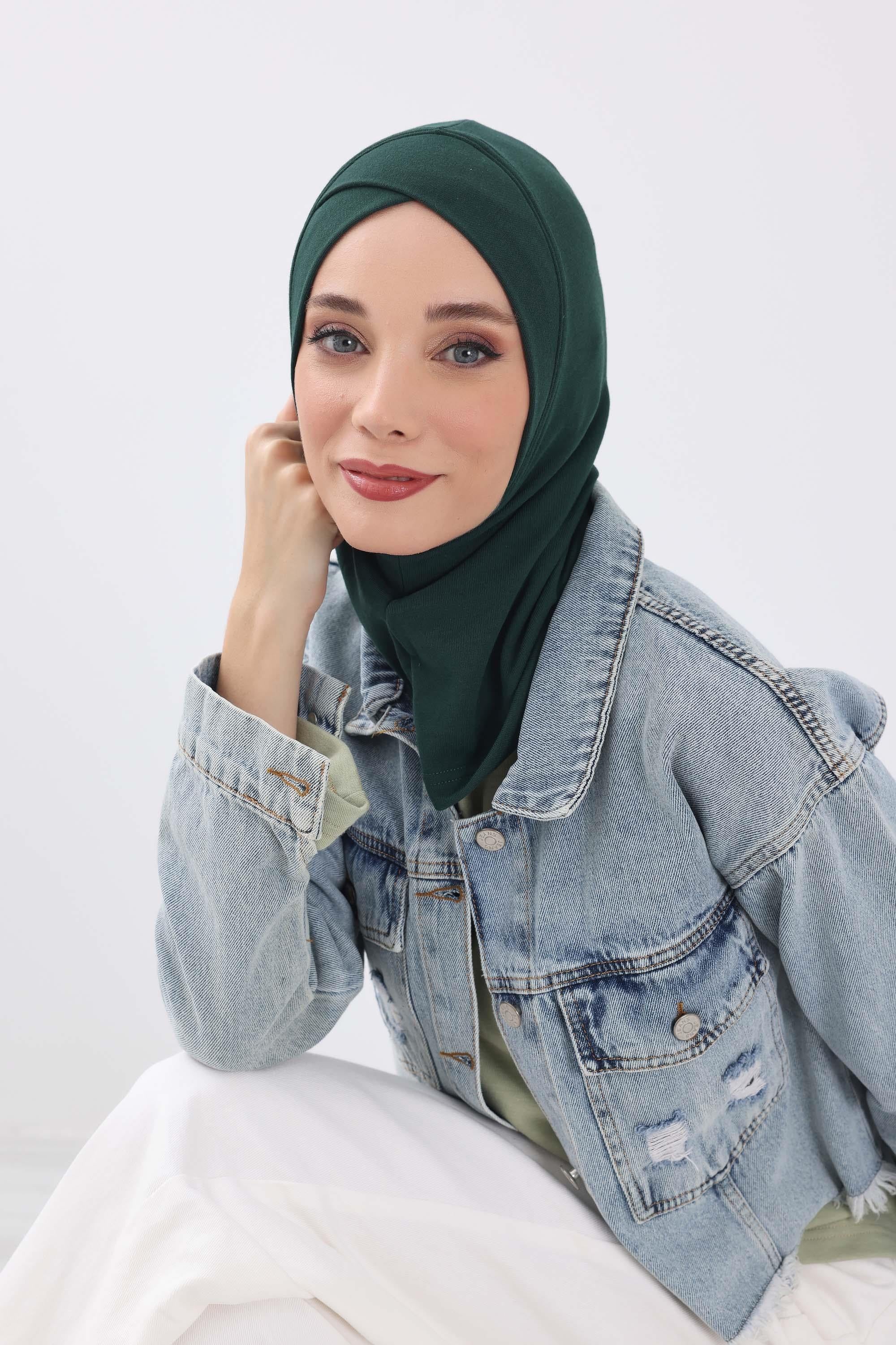 Önü Çapraz Detaylı Tesettür Bone,TB-4RB