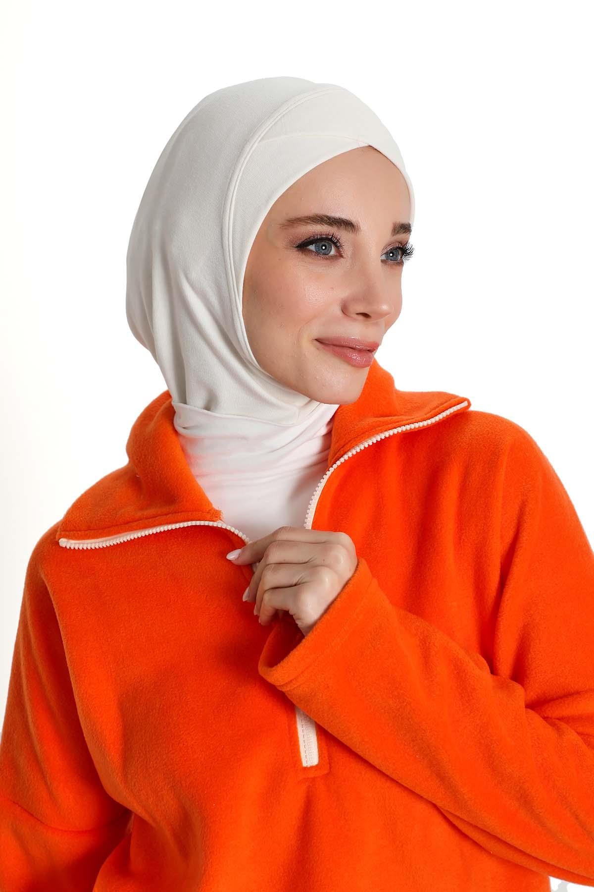 Önü Çapraz Detaylı Tesettür Bone,TB-4RB