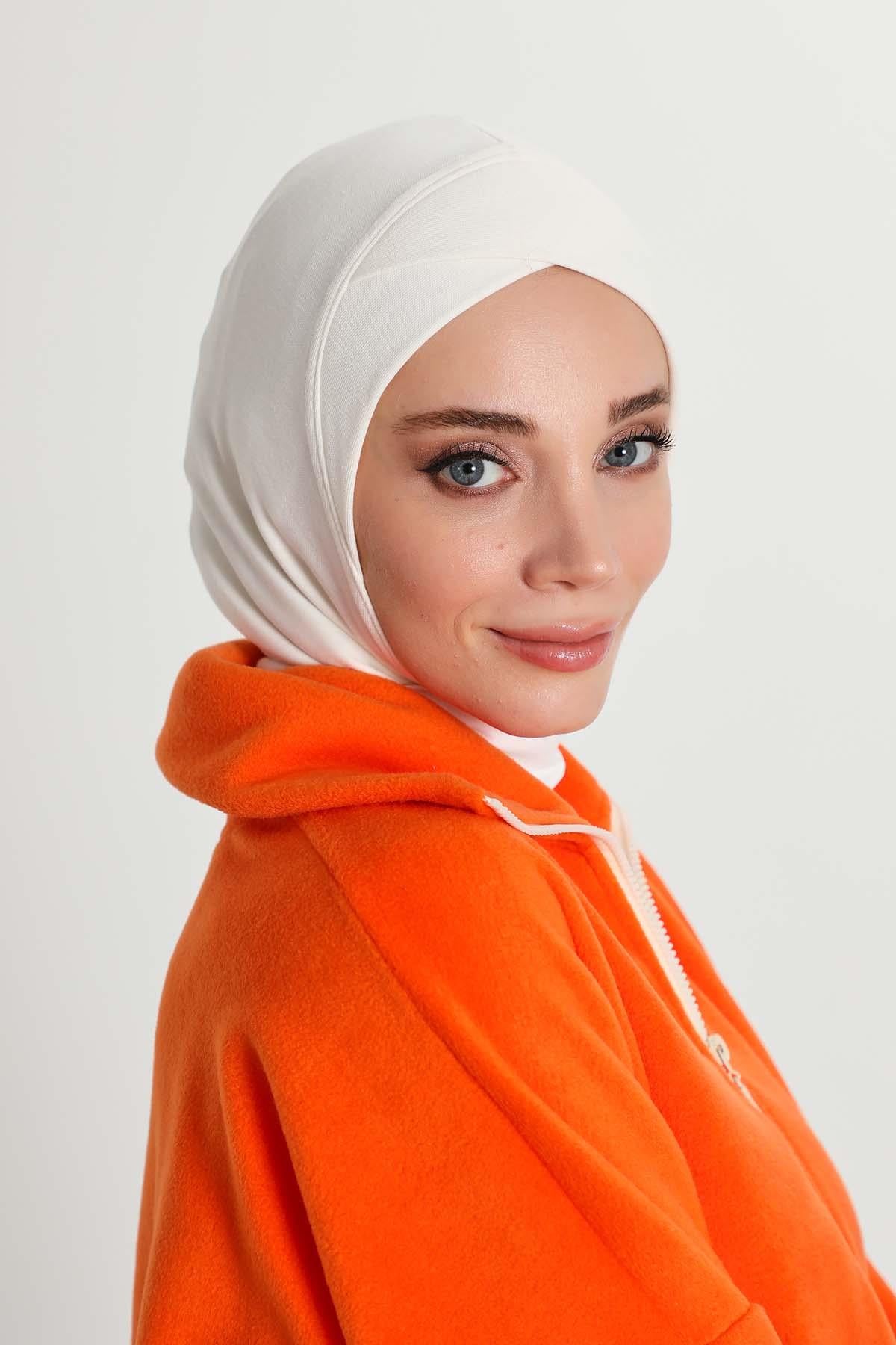 Önü Çapraz Detaylı Tesettür Bone,TB-4RB