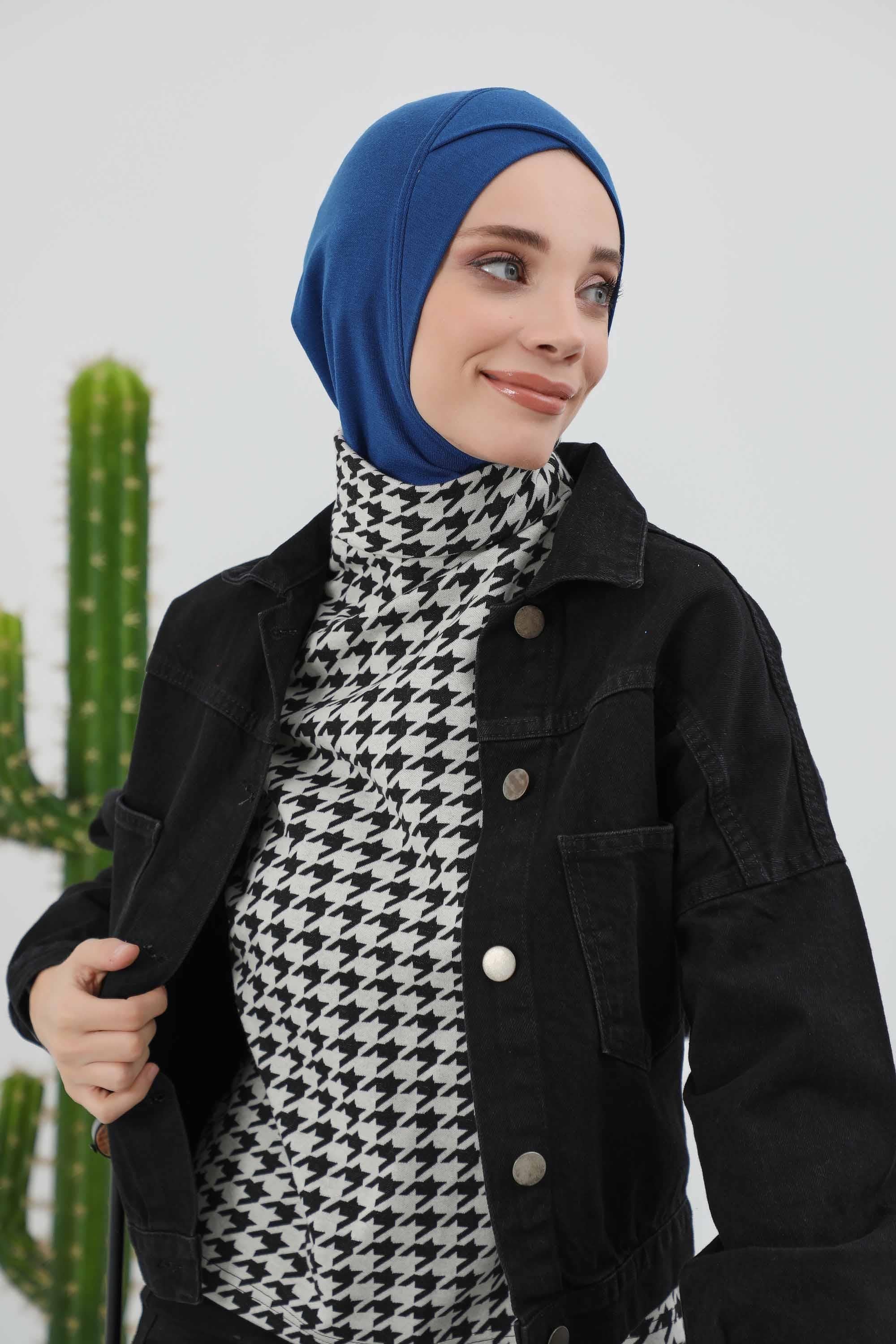 Önü Çapraz Detaylı Tesettür Bone,TB-4RB