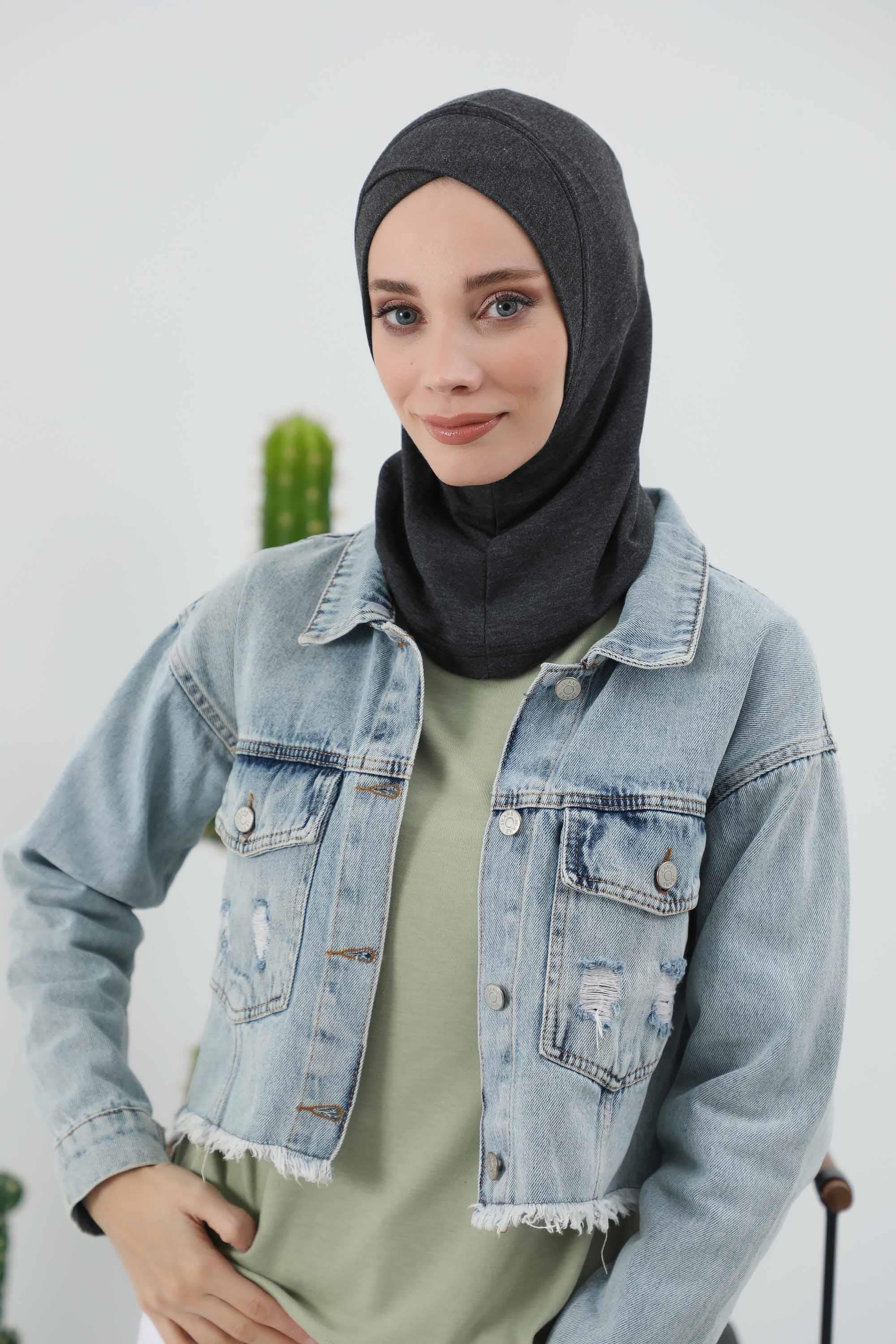 Önü Çapraz Detaylı Tesettür Bone,TB-4RB