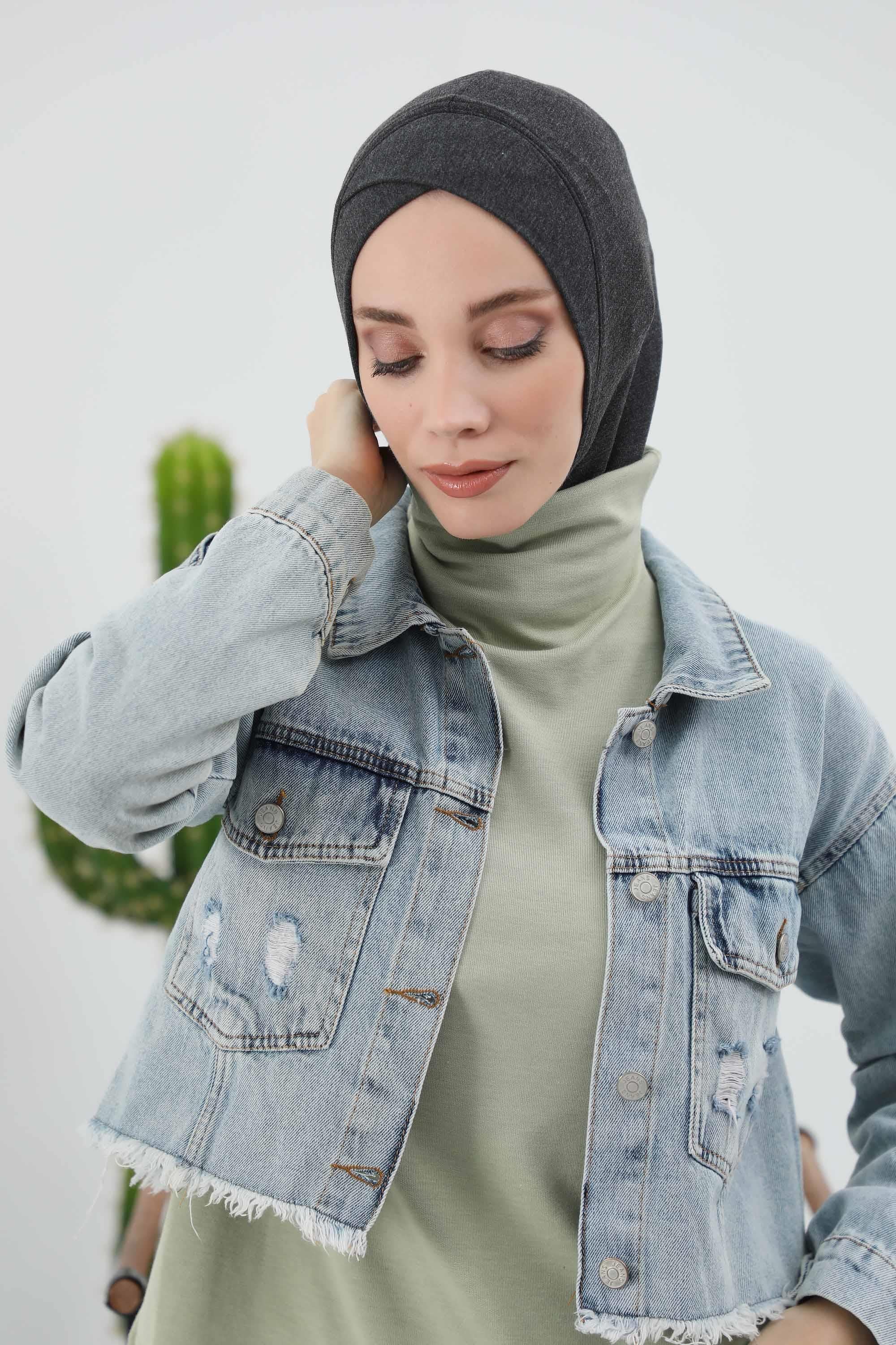 Önü Çapraz Detaylı Tesettür Bone,TB-4RB