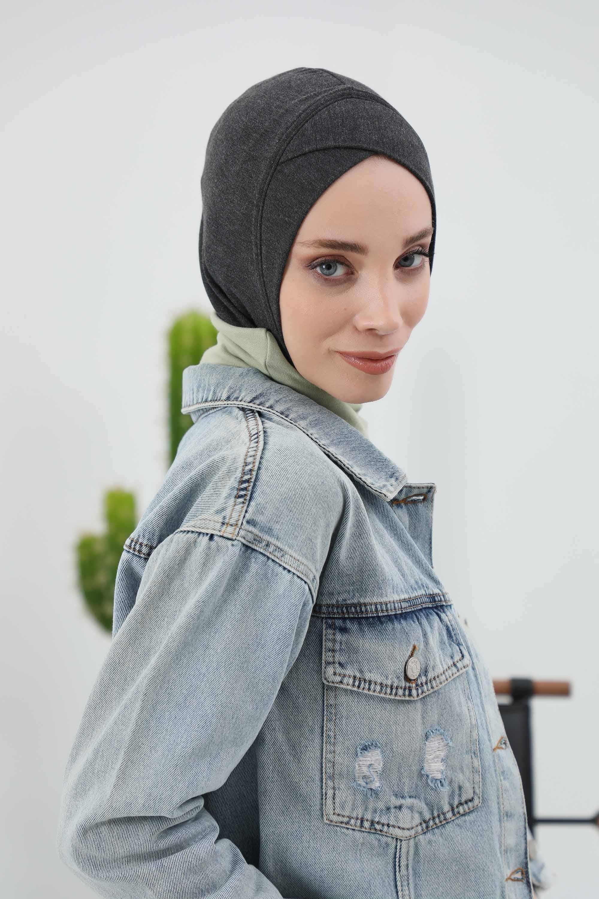 Önü Çapraz Detaylı Tesettür Bone,TB-4RB