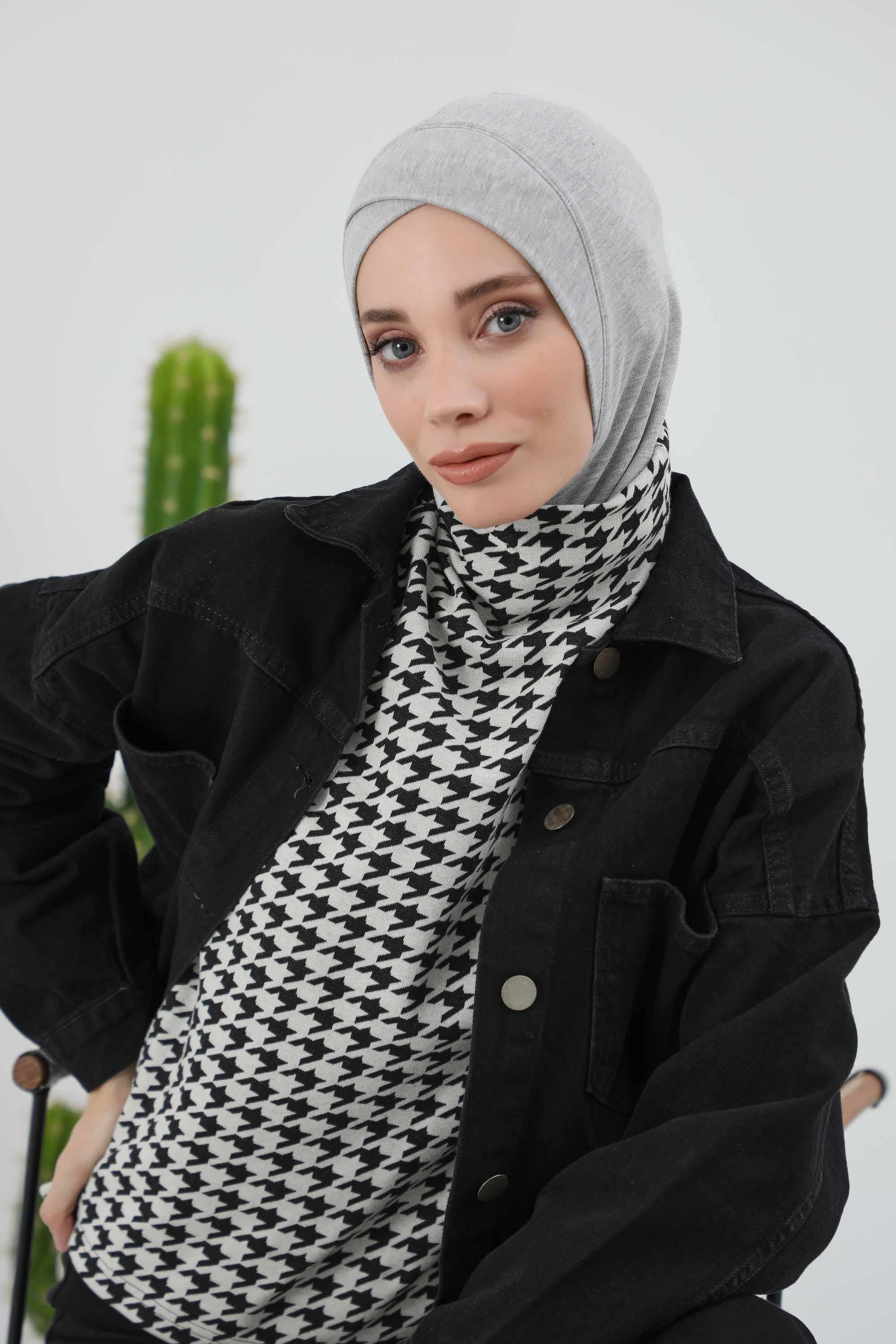 Önü Çapraz Detaylı Tesettür Bone,TB-4RB