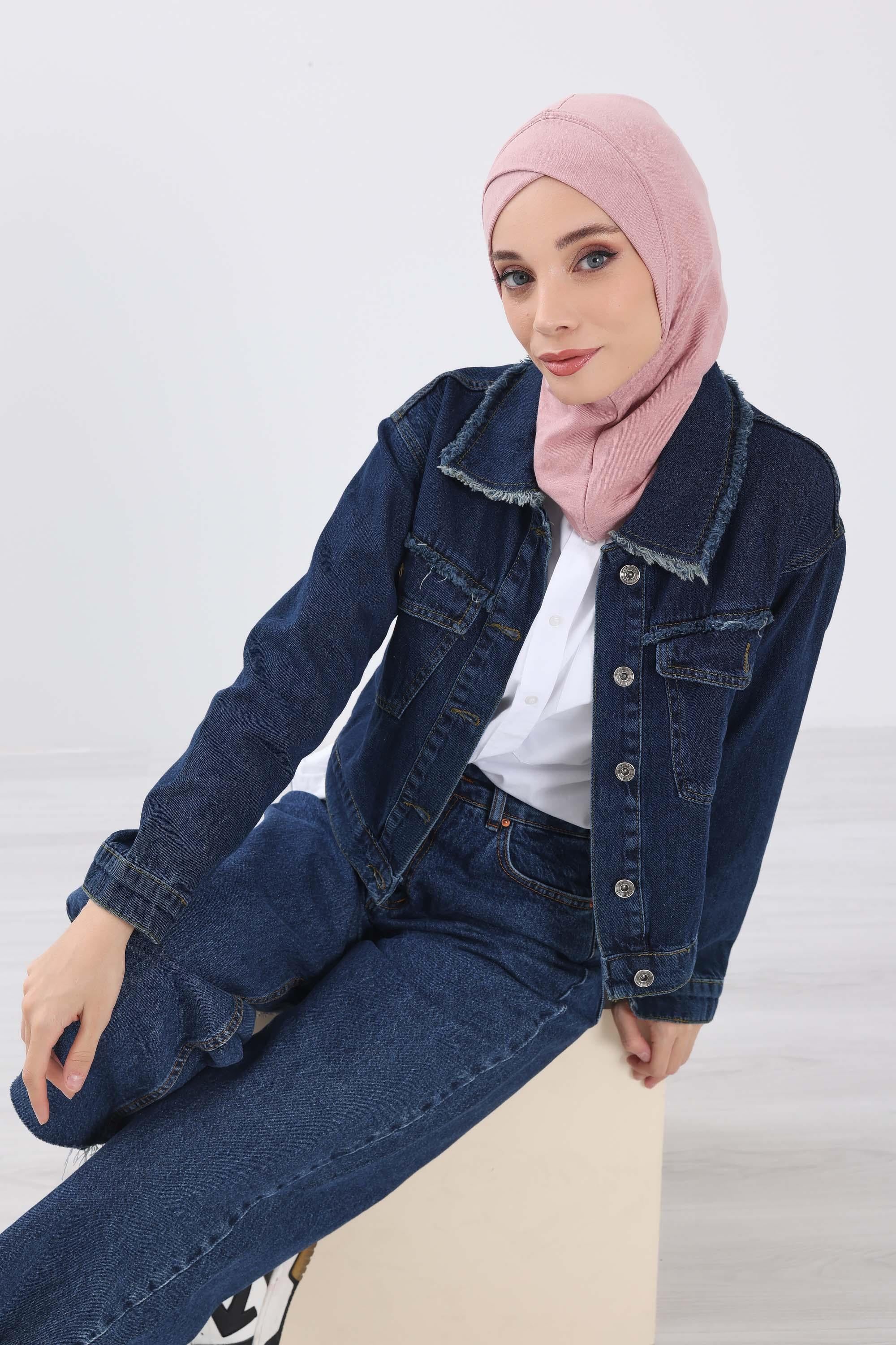 Önü Çapraz Detaylı Tesettür Bone,TB-4RB