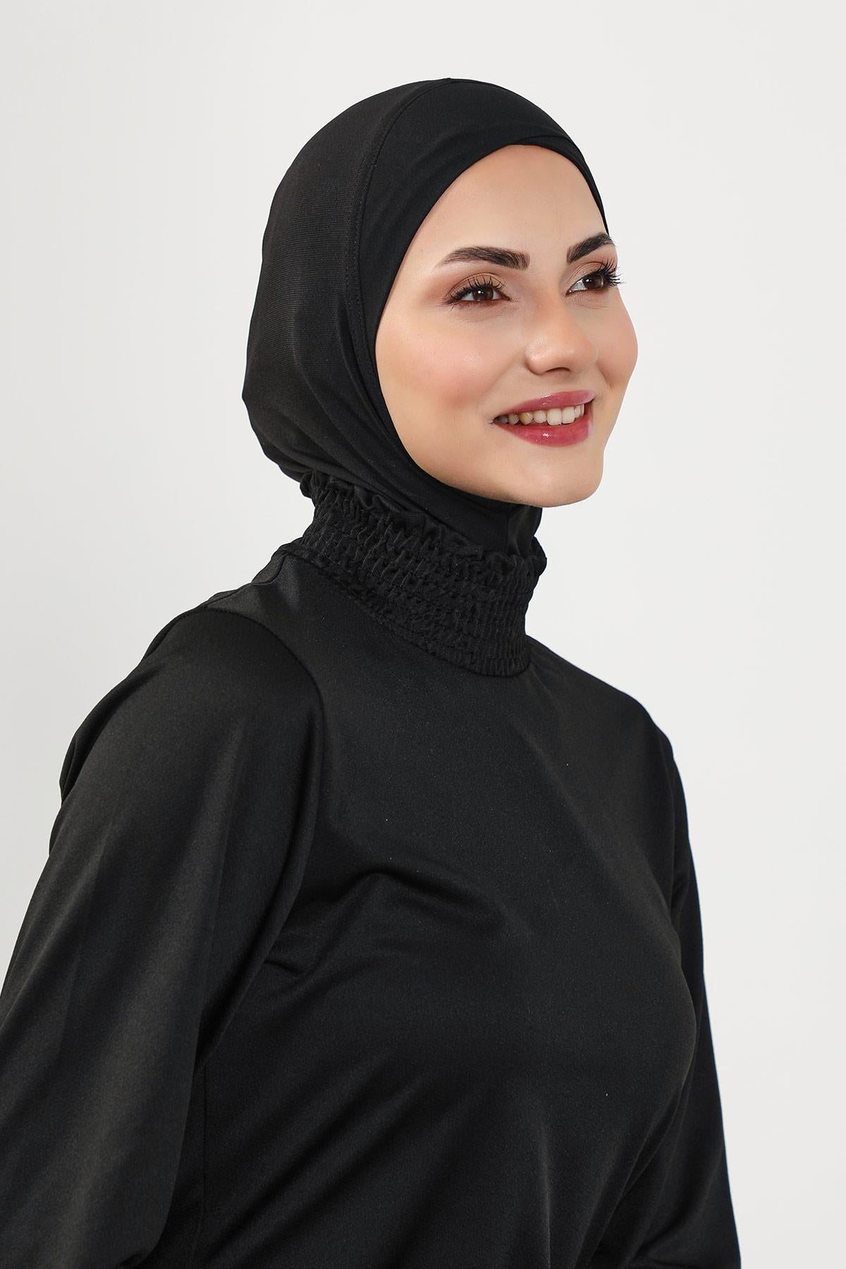 Önü Çapraz Ninja Tesettür (Deniz,Havuz) Yüzücü Bonesi,TB-4SN