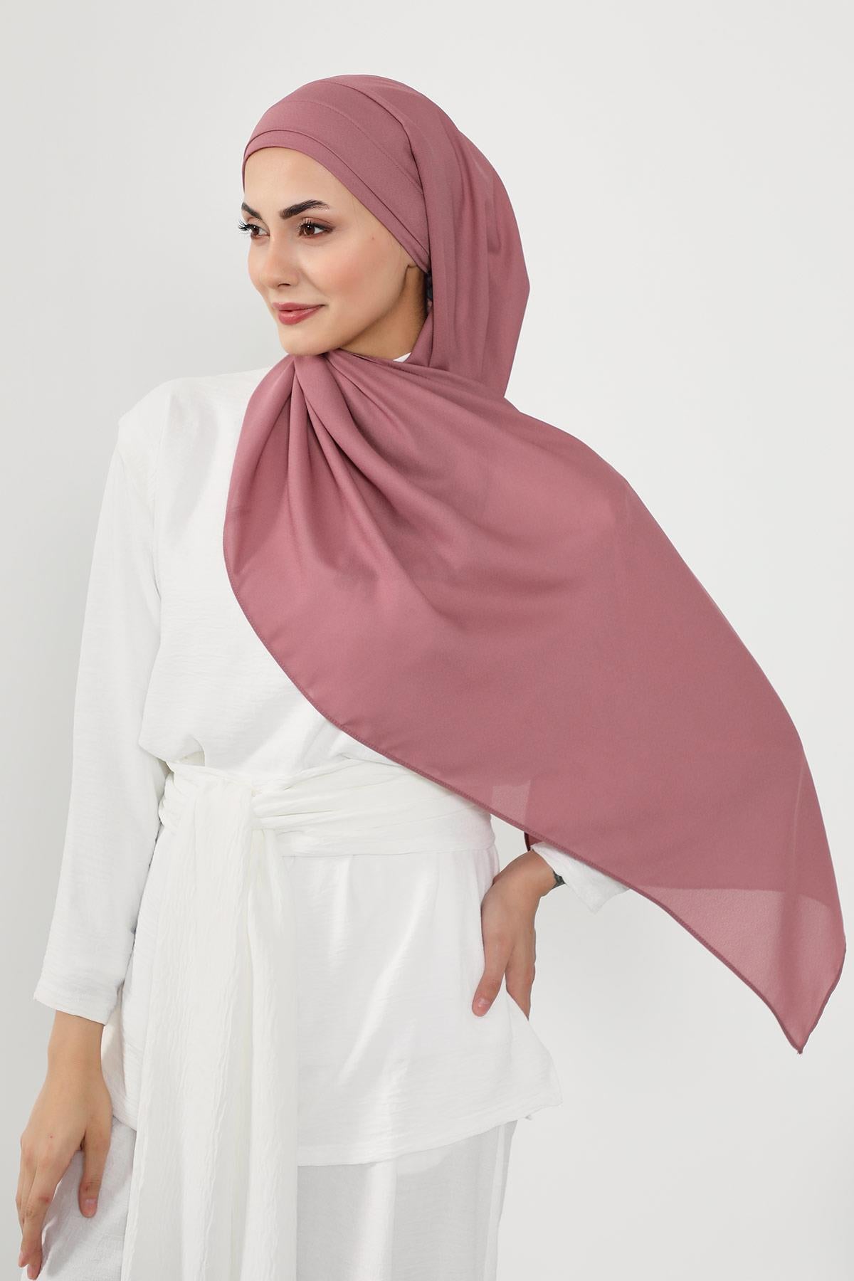 Önü Pileli Tasarım Krep Pratik Şal,PS-54