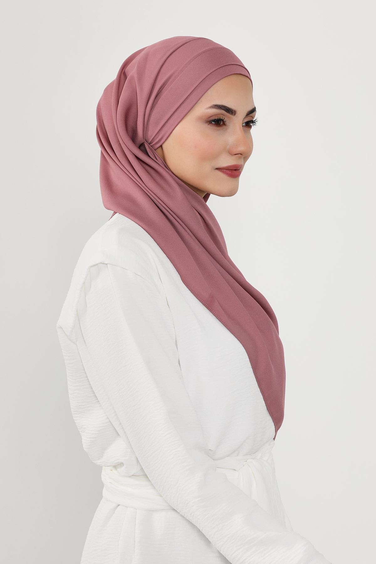 Önü Pileli Tasarım Krep Pratik Şal,PS-54