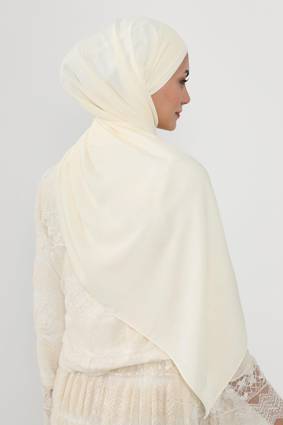 Önü Pileli Tasarım Krep Pratik Şal,PS-54