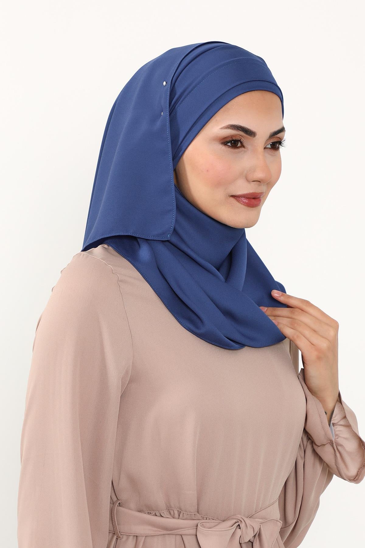 Önü Pileli Tasarım Krep Pratik Şal,PS-54