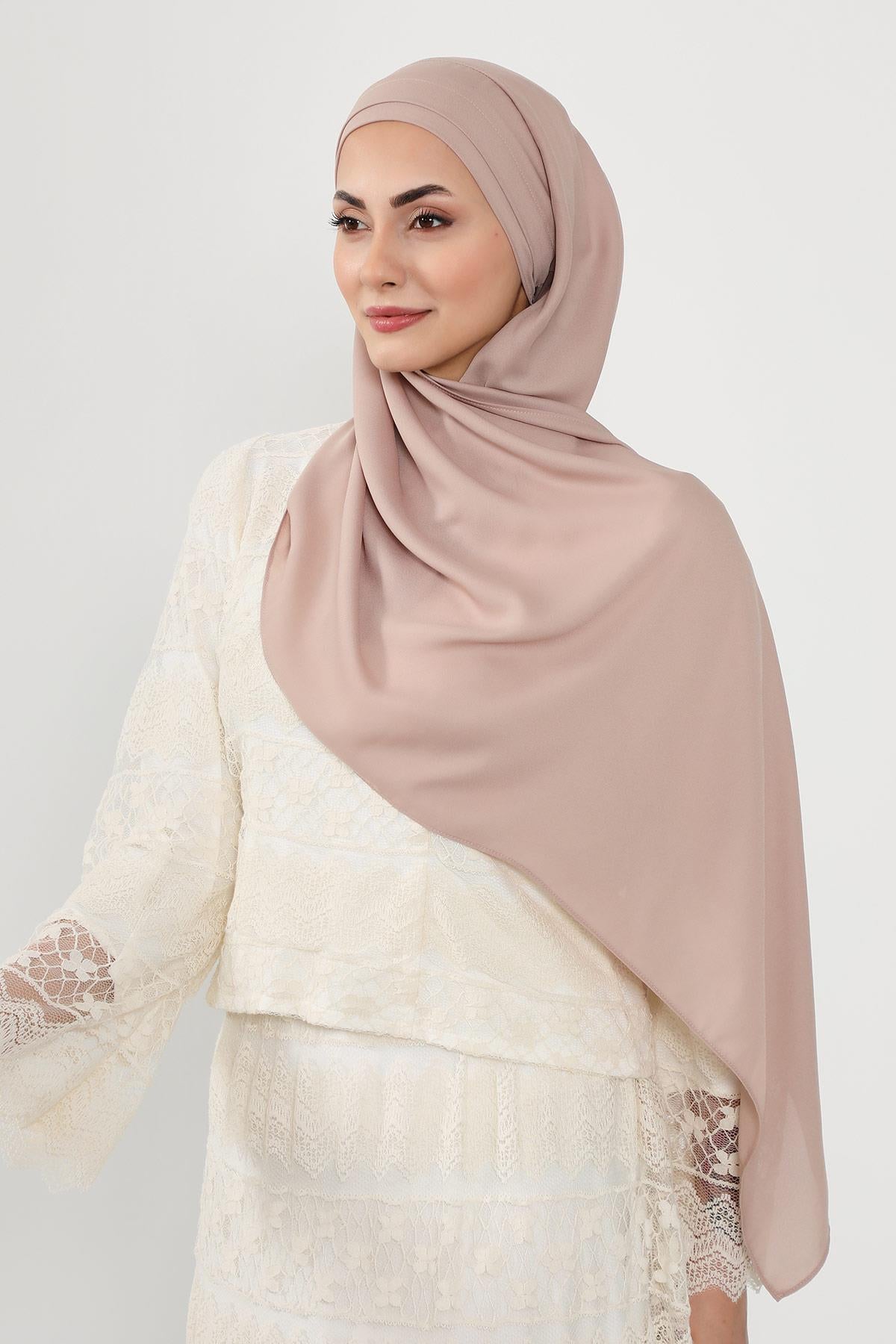 Önü Pileli Tasarım Krep Pratik Şal,PS-54