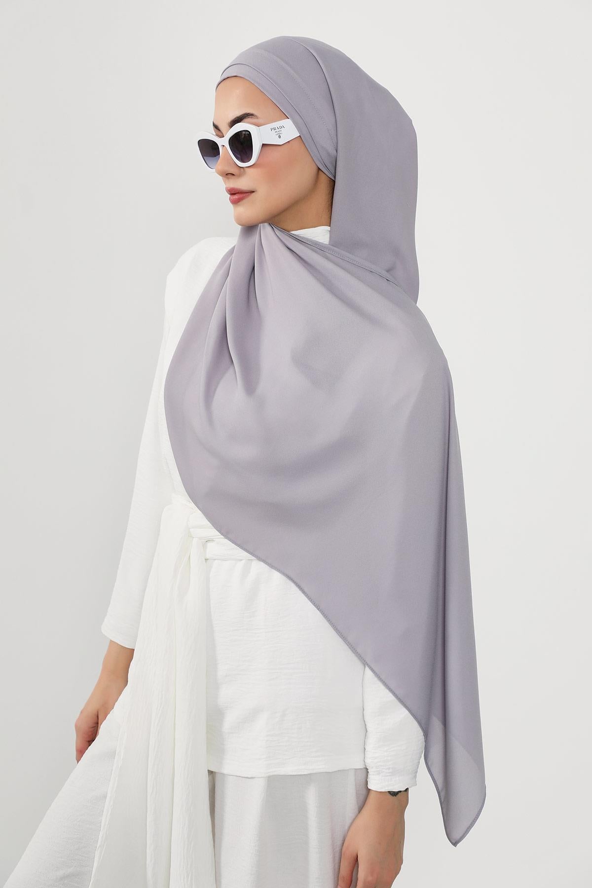 Önü Pileli Tasarım Krep Pratik Şal,PS-54