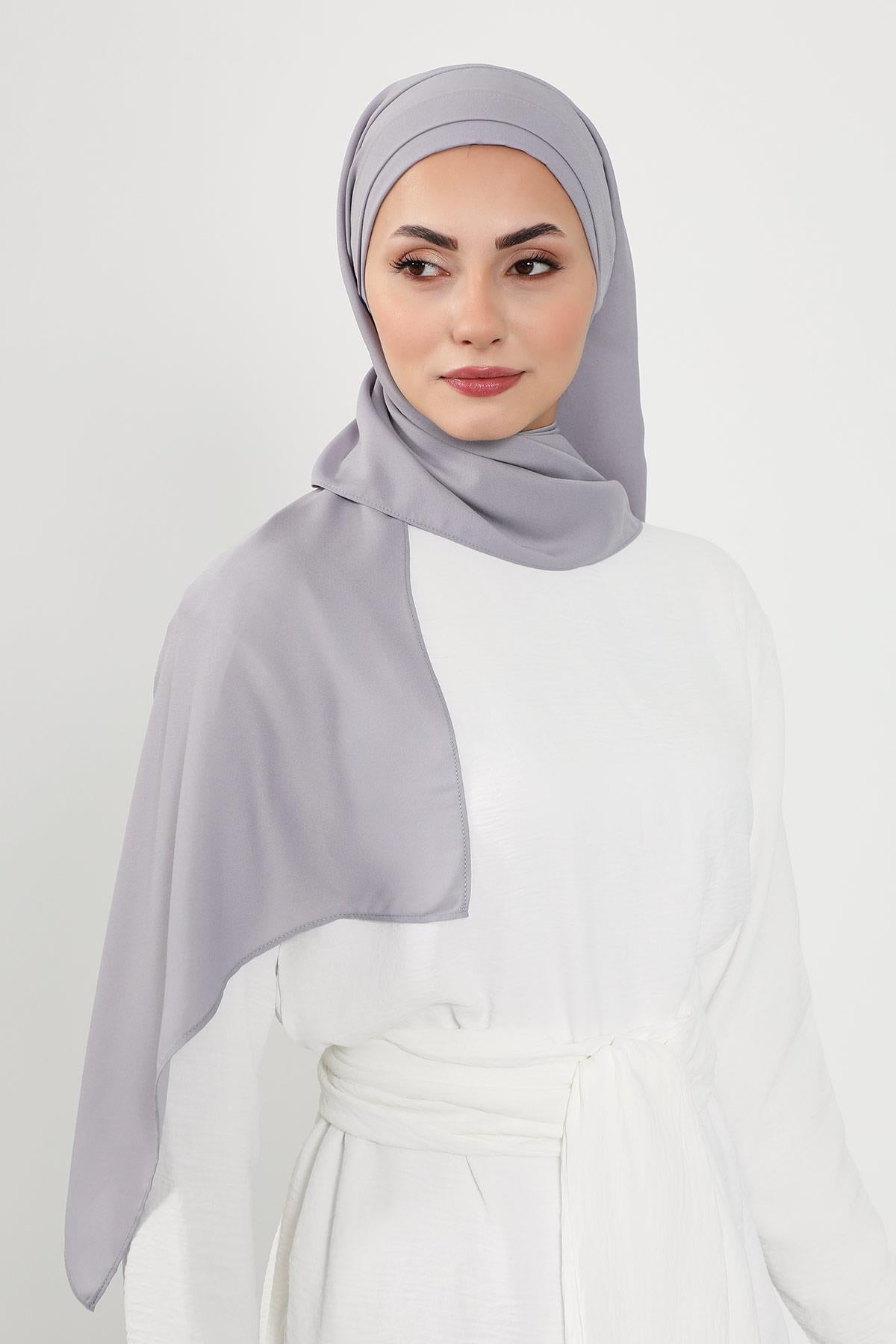 Önü Pileli Tasarım Krep Pratik Şal,PS-54