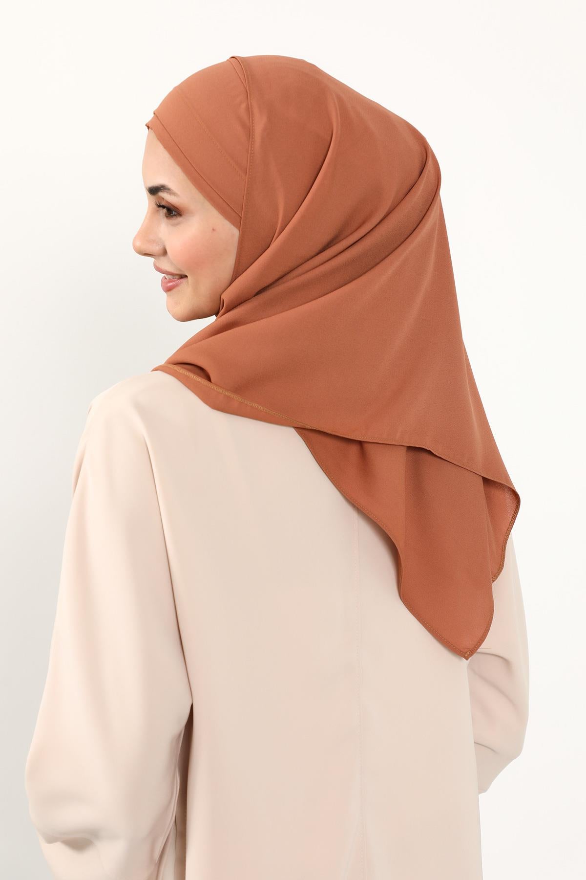 Önü Pileli Tasarım Krep Pratik Şal,PS-54