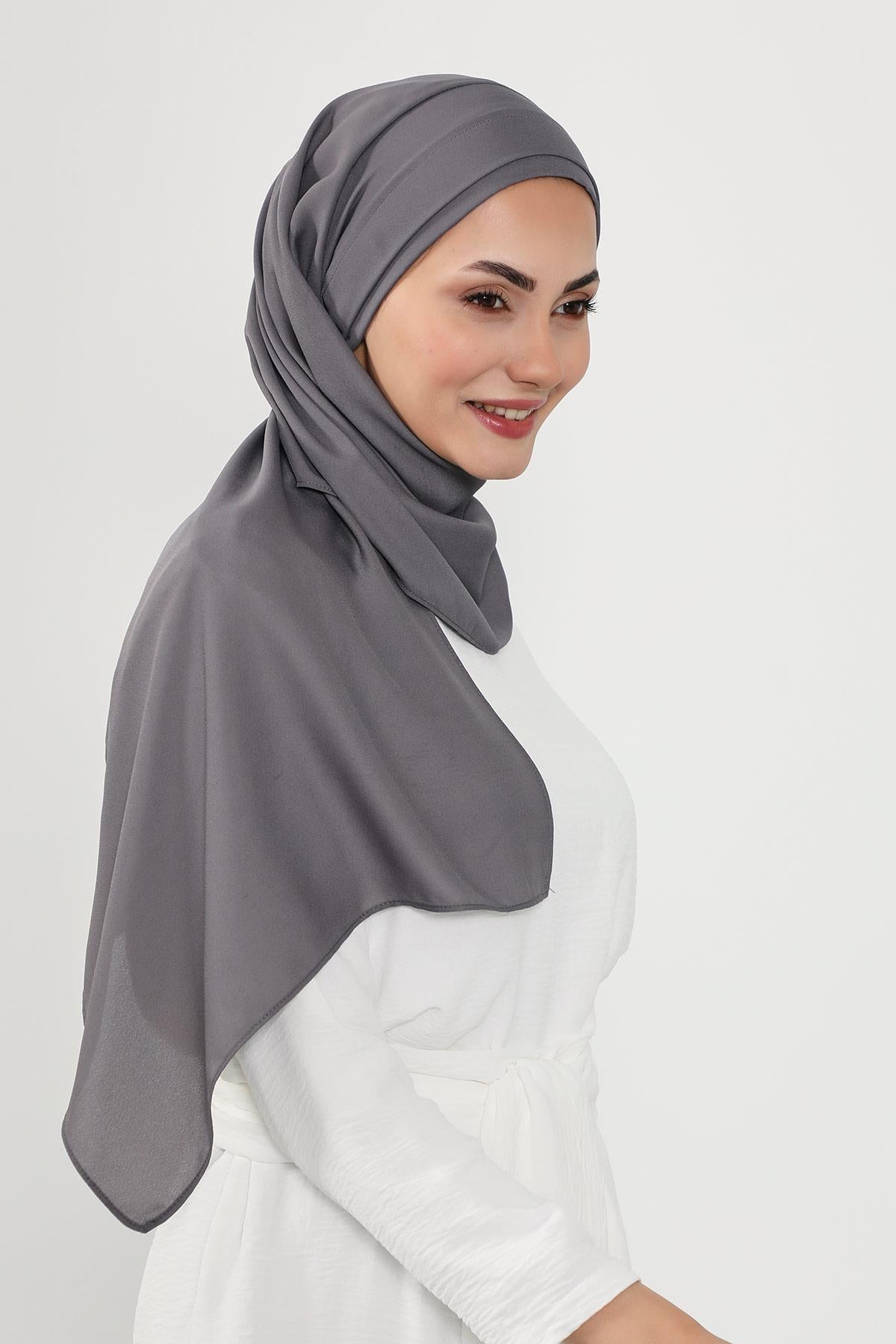 Önü Pileli Tasarım Krep Pratik Şal,PS-54