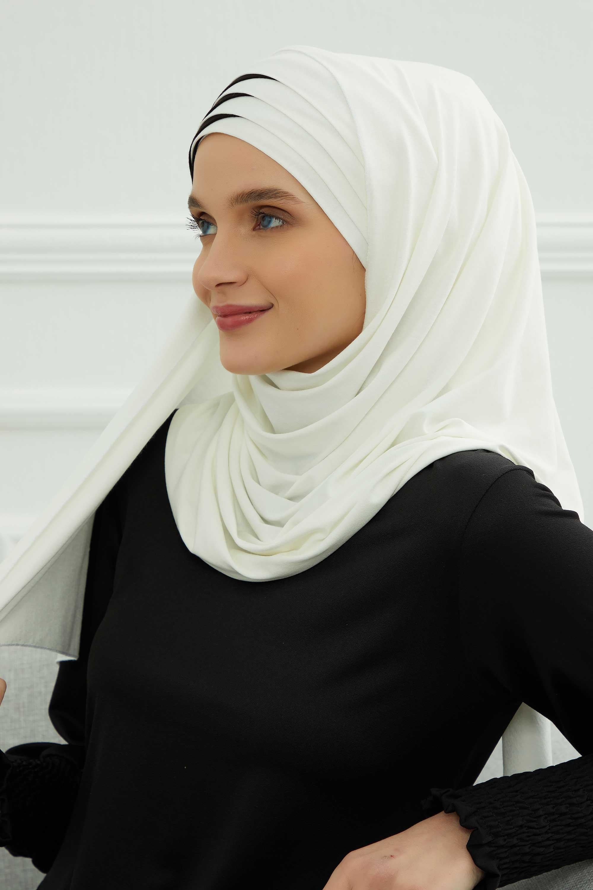 Çift Renkli Tak Çık Pratik Penye Şal,CPS-49,CPS-49
