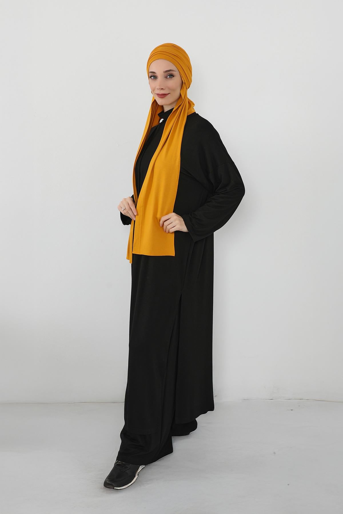 Penye Boneli Hazır Penye Kapşon Şal İkili Takım,PS-57