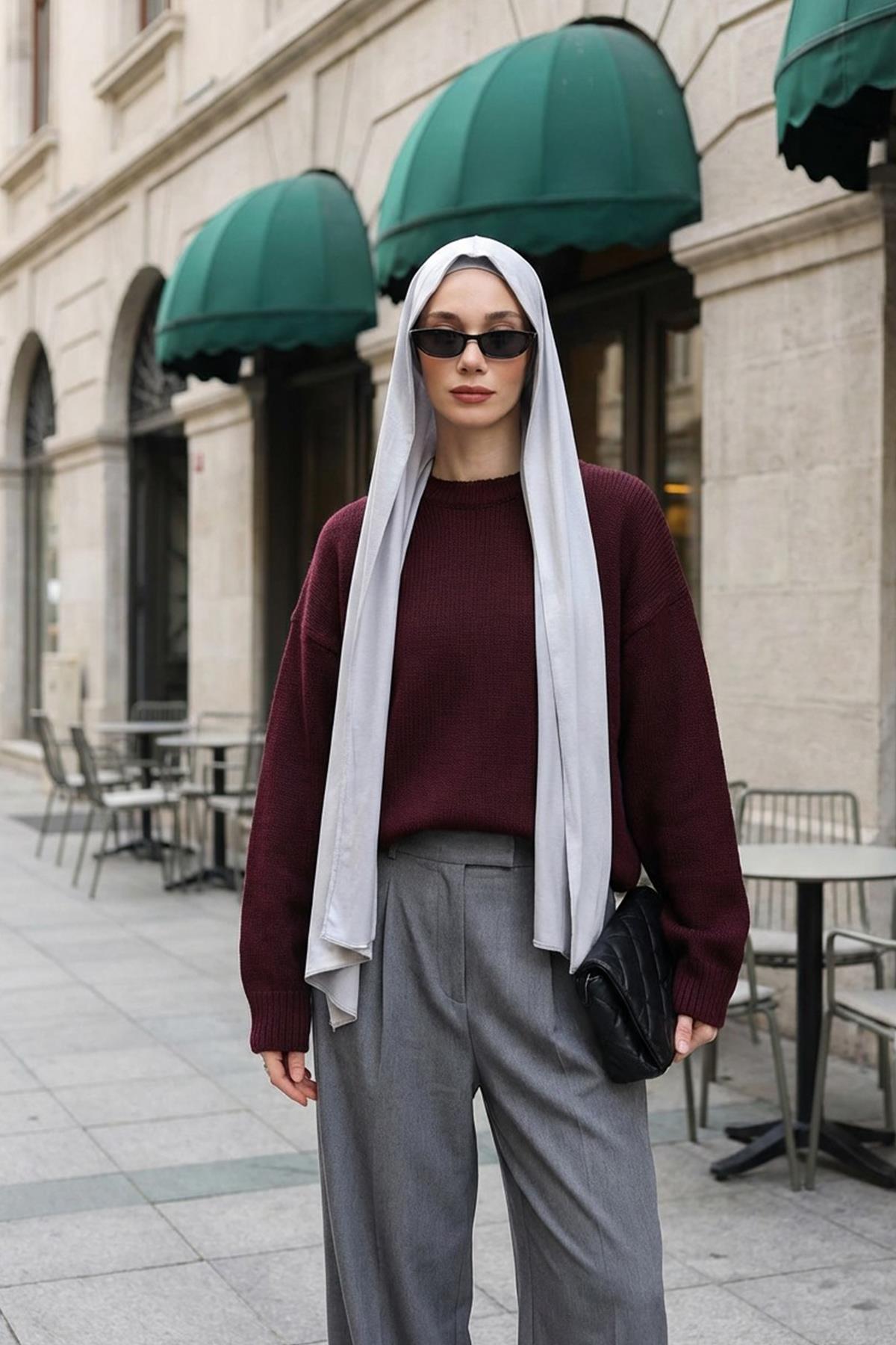 Penye Boneli Hazır Penye Kapşon Şal İkili Takım,PS-57