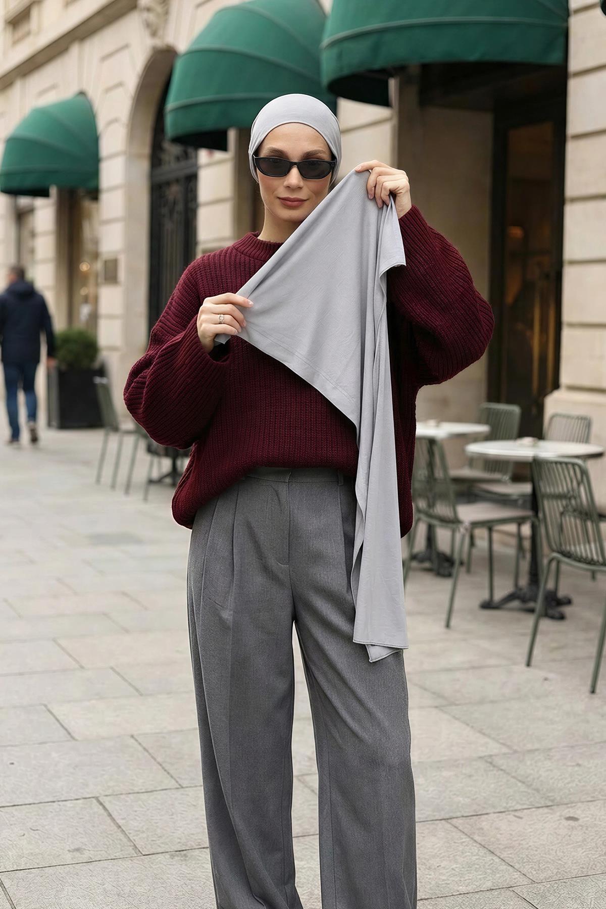 Penye Boneli Hazır Penye Kapşon Şal İkili Takım,PS-57