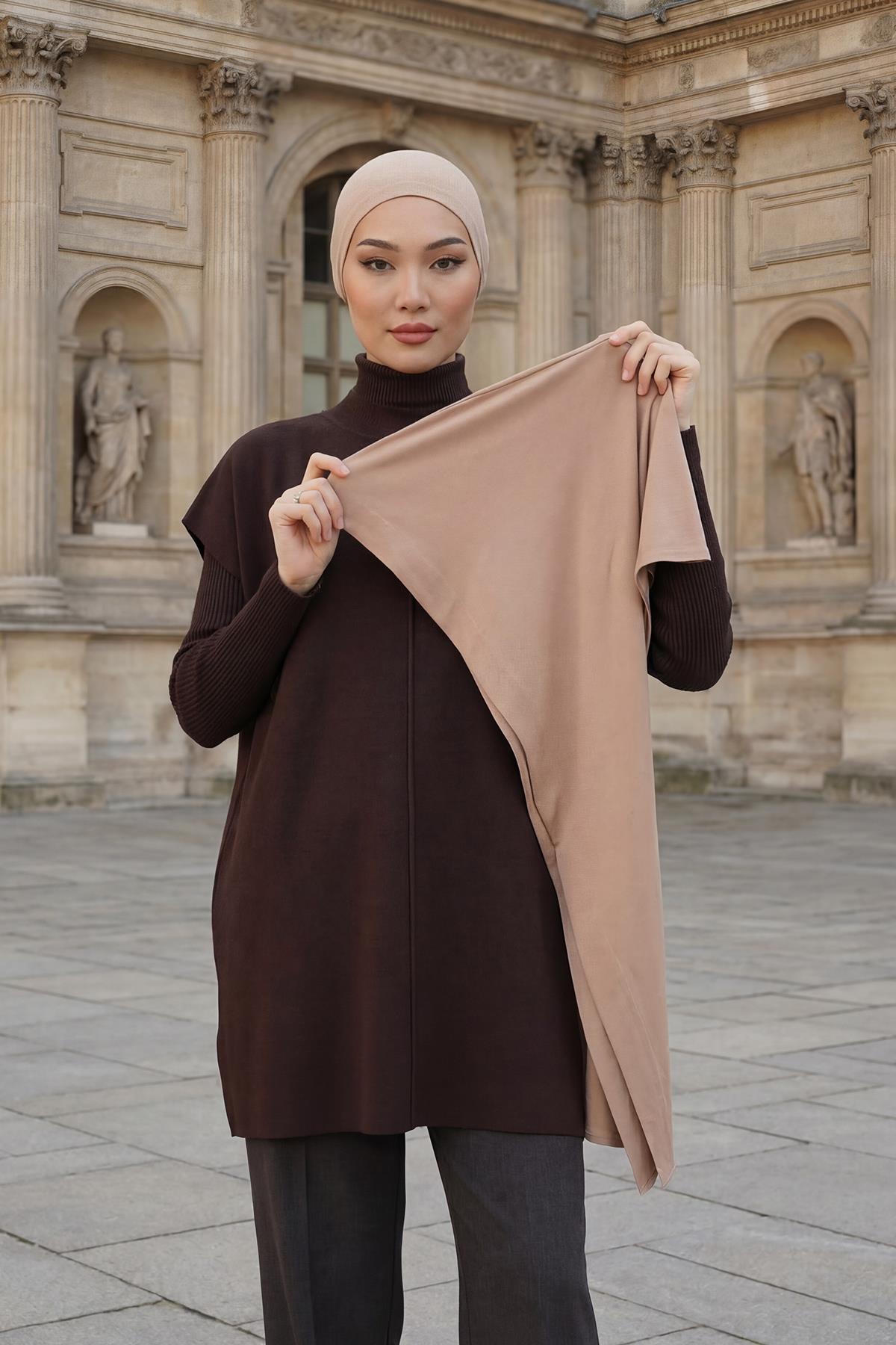 Penye Boneli Hazır Penye Kapşon Şal İkili Takım,PS-57