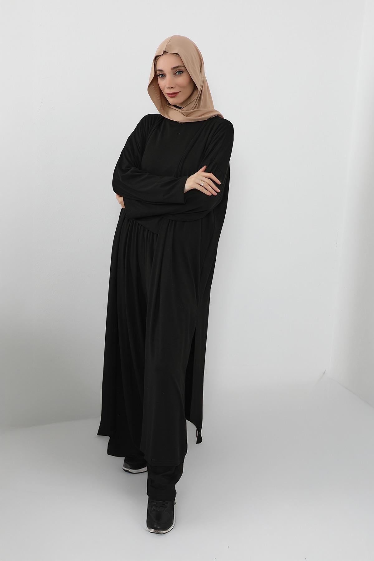 Penye Boneli Hazır Penye Kapşon Şal İkili Takım,PS-57