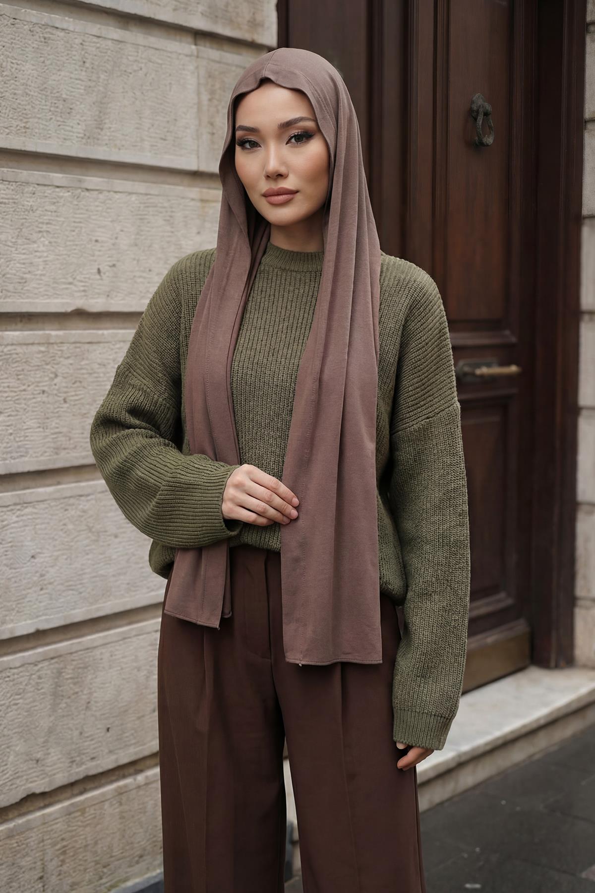 Penye Boneli Hazır Penye Kapşon Şal İkili Takım,PS-57