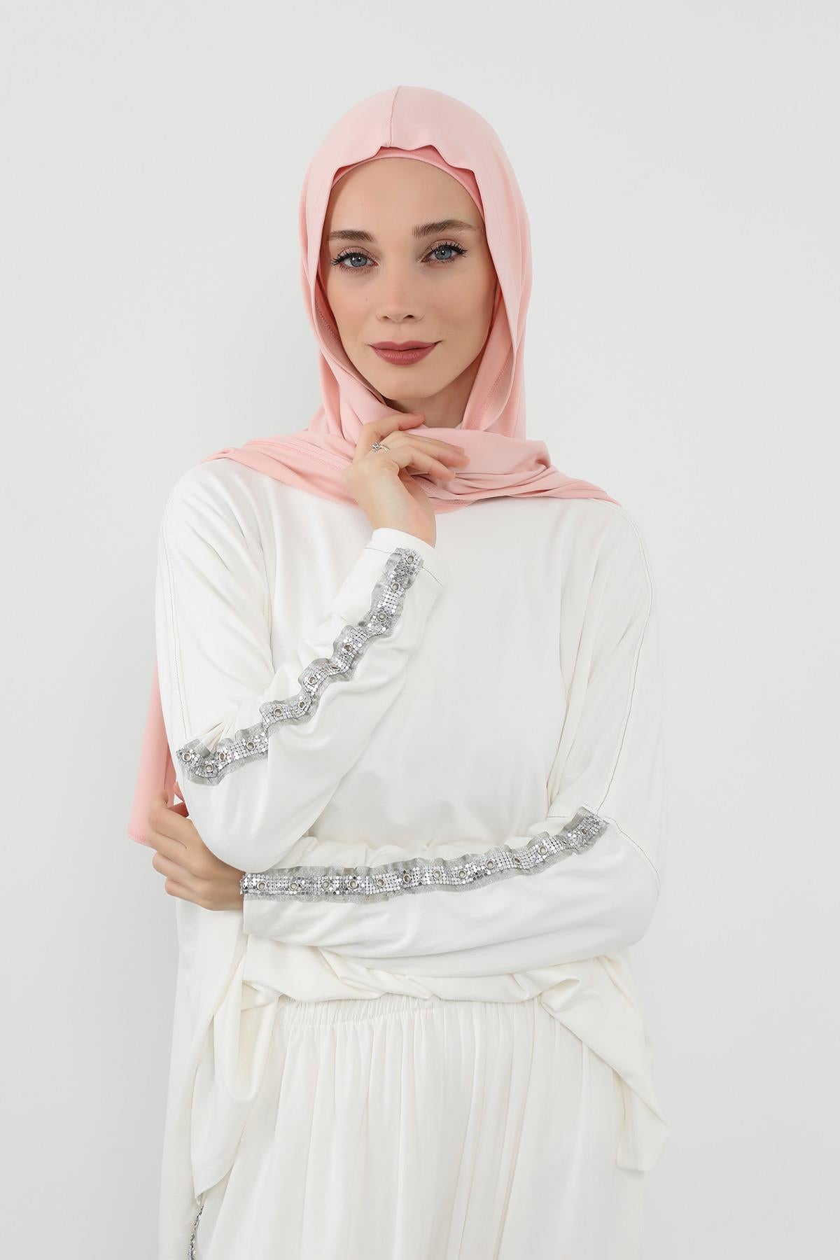 Penye Boneli Hazır Penye Kapşon Şal İkili Takım,PS-57