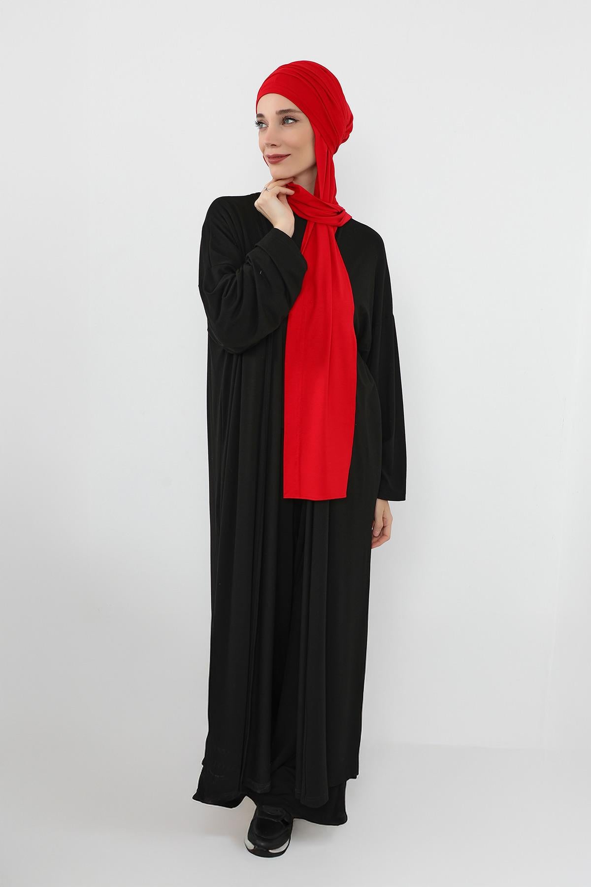 Penye Boneli Hazır Penye Kapşon Şal İkili Takım,PS-57