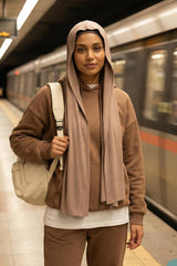 Penye Boneli Hazır Penye Kapşon Şal İkili Takım,PS-57