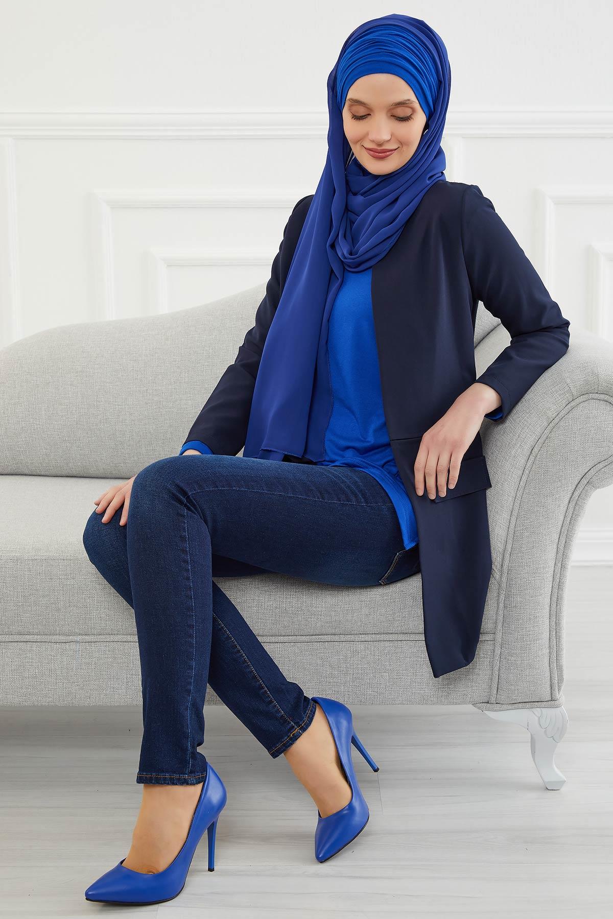 Penye Boneli Şifon Şal,BTS-1,BTS-1