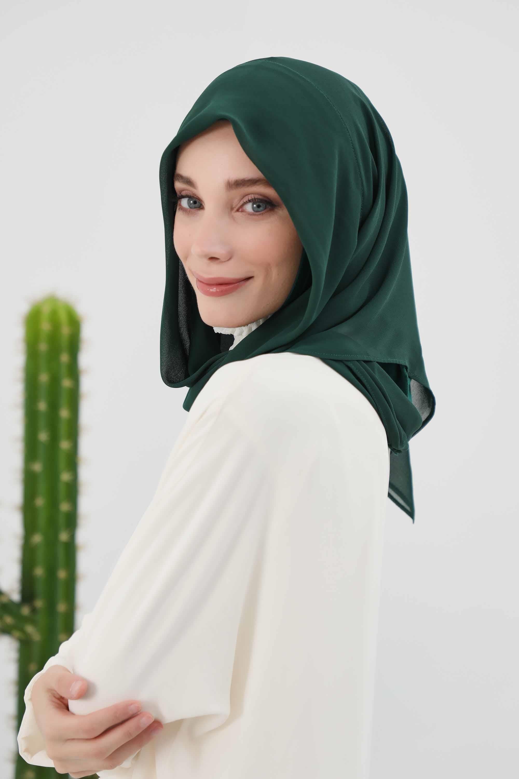 Penye İç Boneli Pratik Şifon Eşarp,PS-45