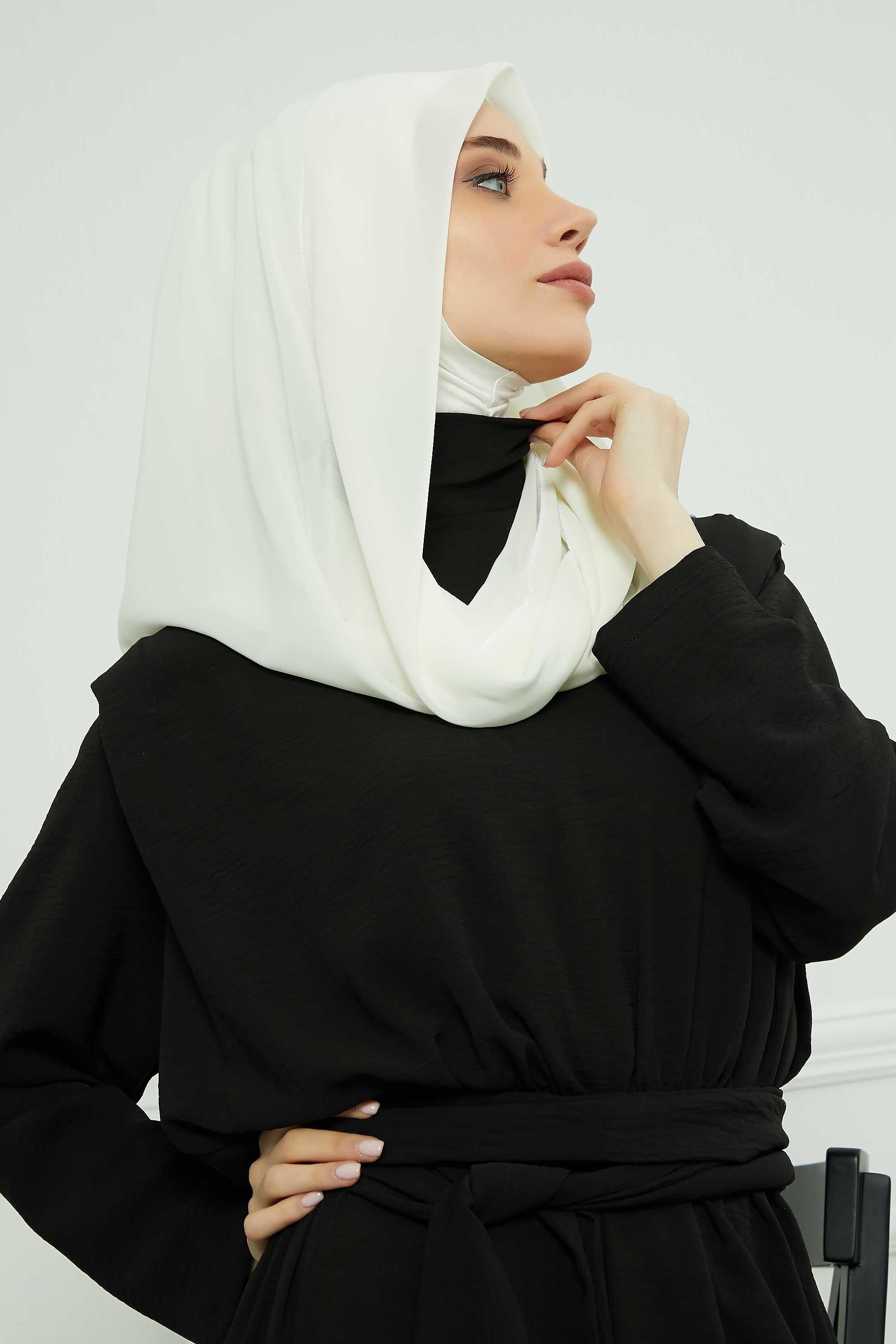 Penye İç Boneli Pratik Şifon Eşarp,PS-45