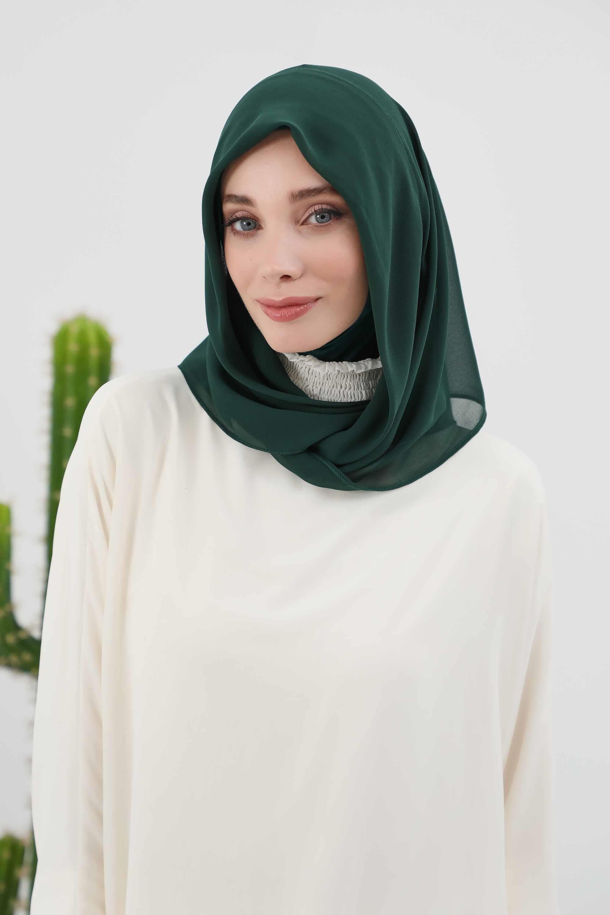 Penye İç Boneli Pratik Şifon Eşarp,PS-45