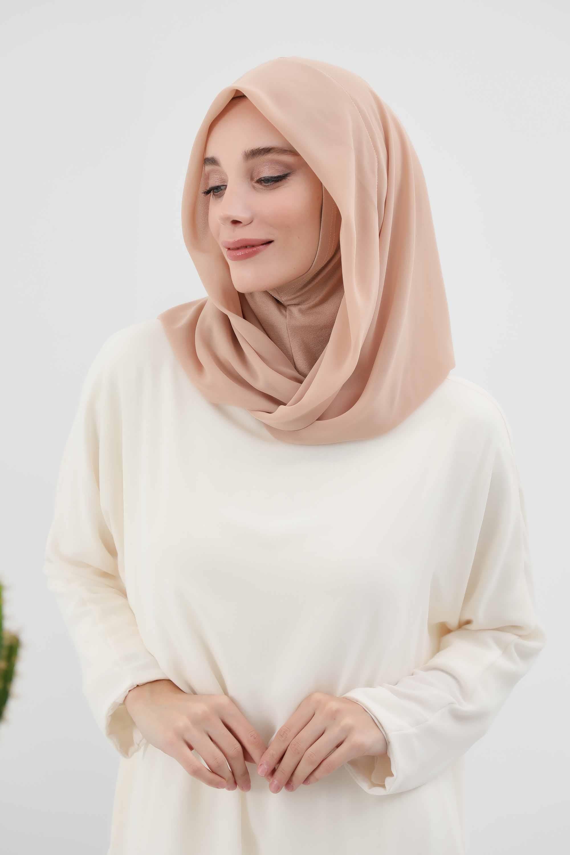 Penye İç Boneli Pratik Şifon Eşarp,PS-45