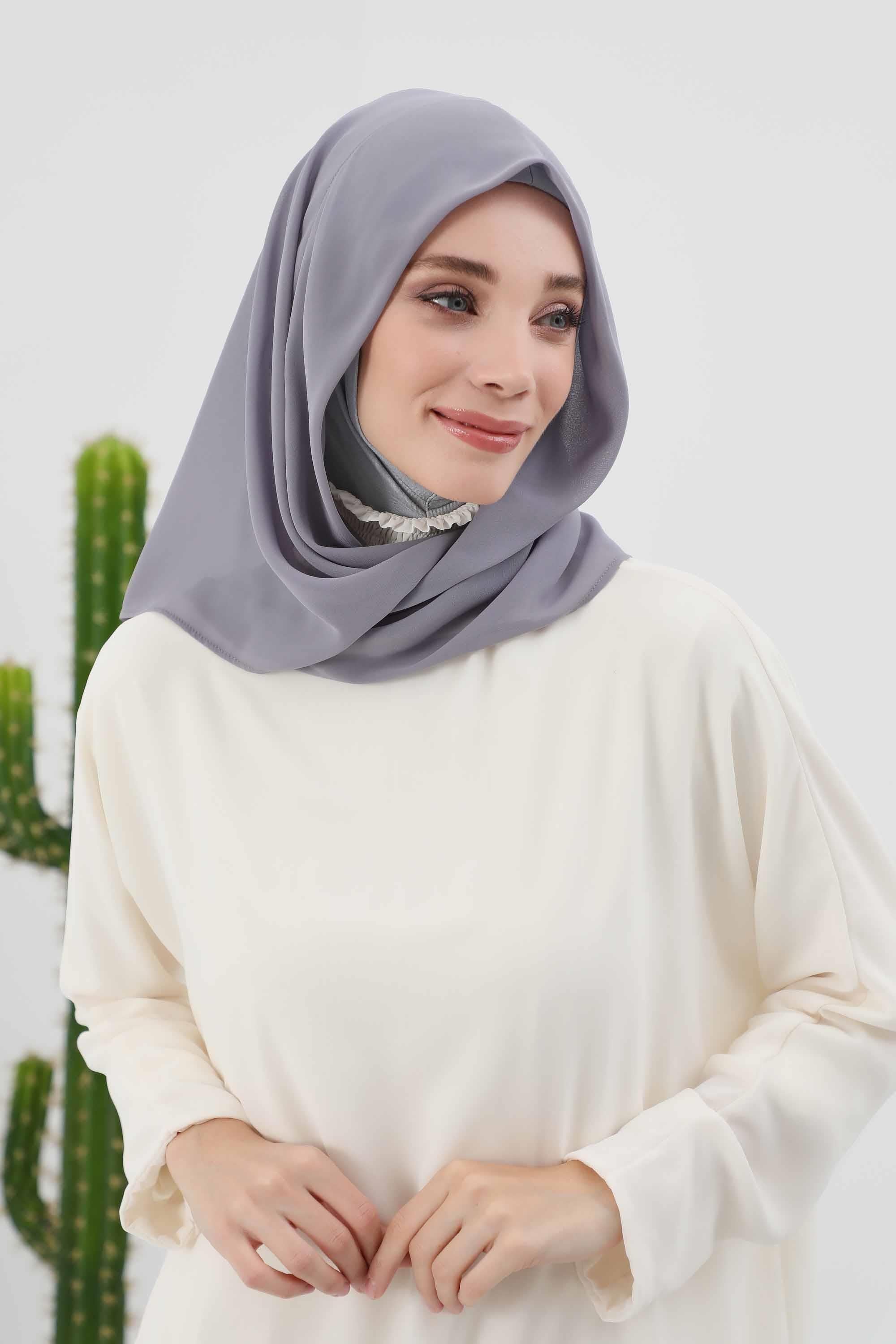 Penye İç Boneli Pratik Şifon Eşarp,PS-45