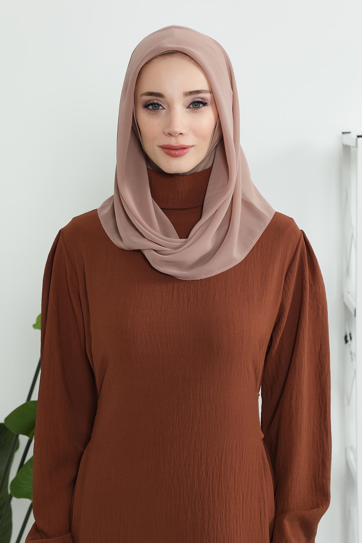 Penye İç Boneli Pratik Şifon Eşarp,PS-45