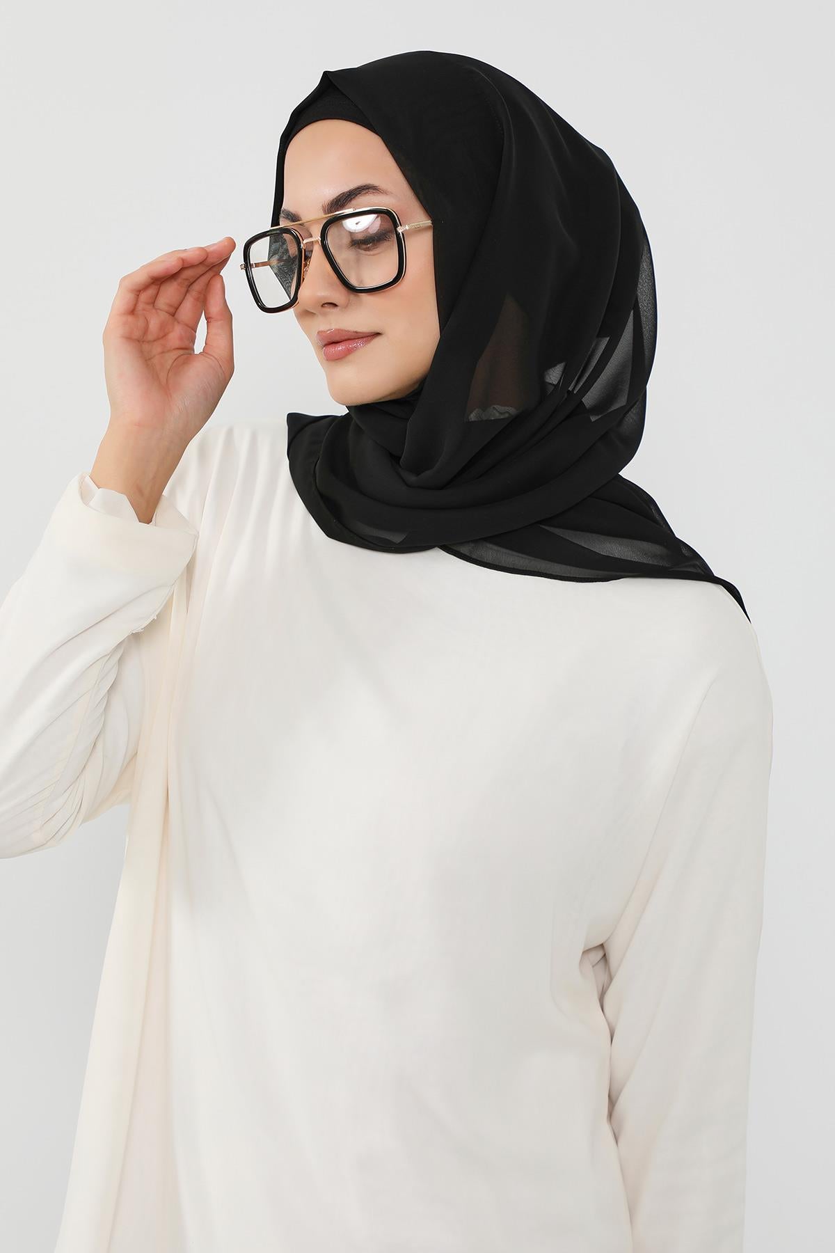 Penye Bone ve Pratik Şifon Şal İkili Takım,PS-48