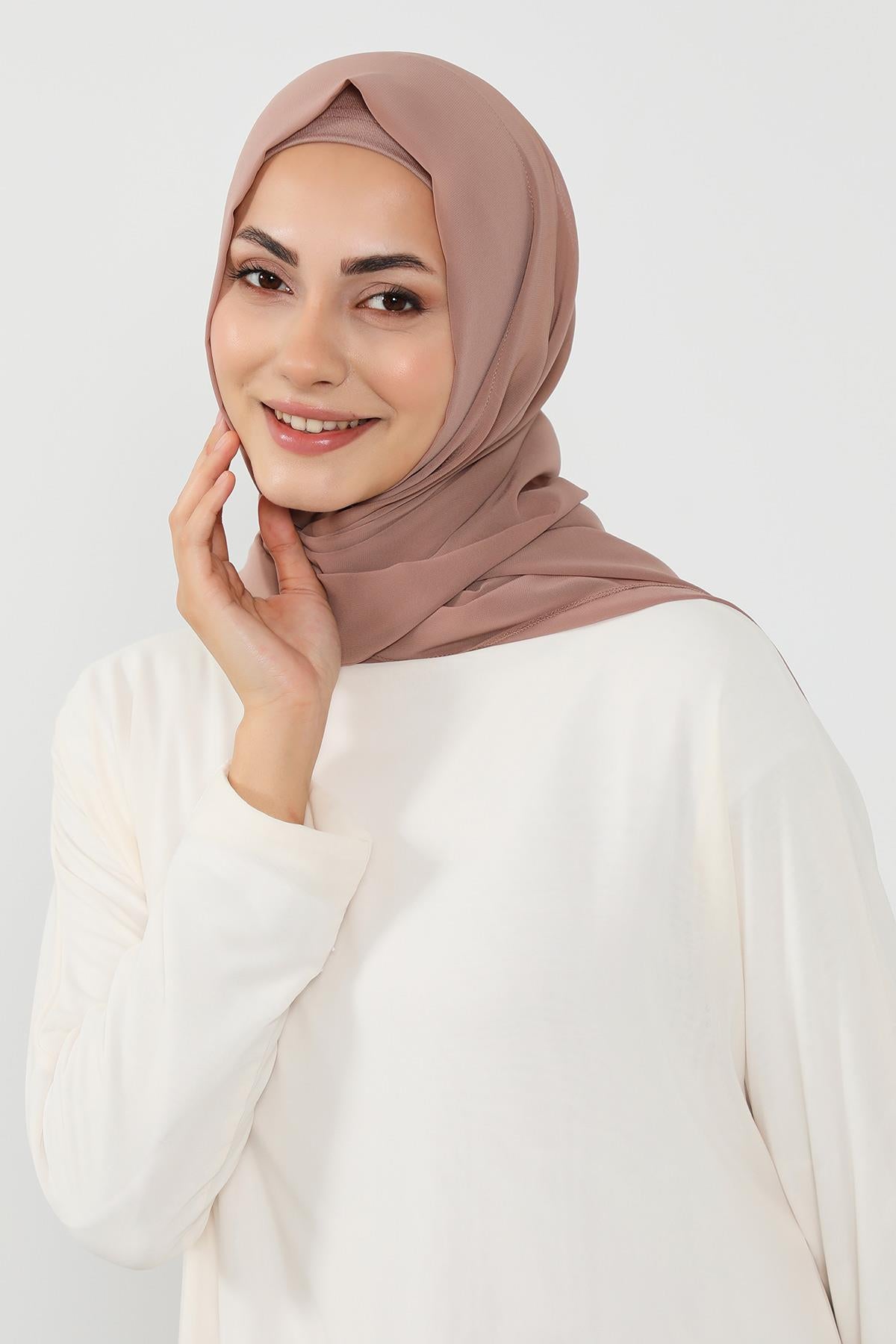 Penye Bone ve Pratik Şifon Şal İkili Takım,PS-48