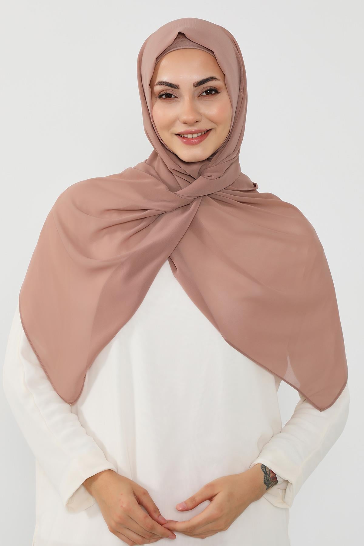 Penye Bone ve Pratik Şifon Şal İkili Takım,PS-48