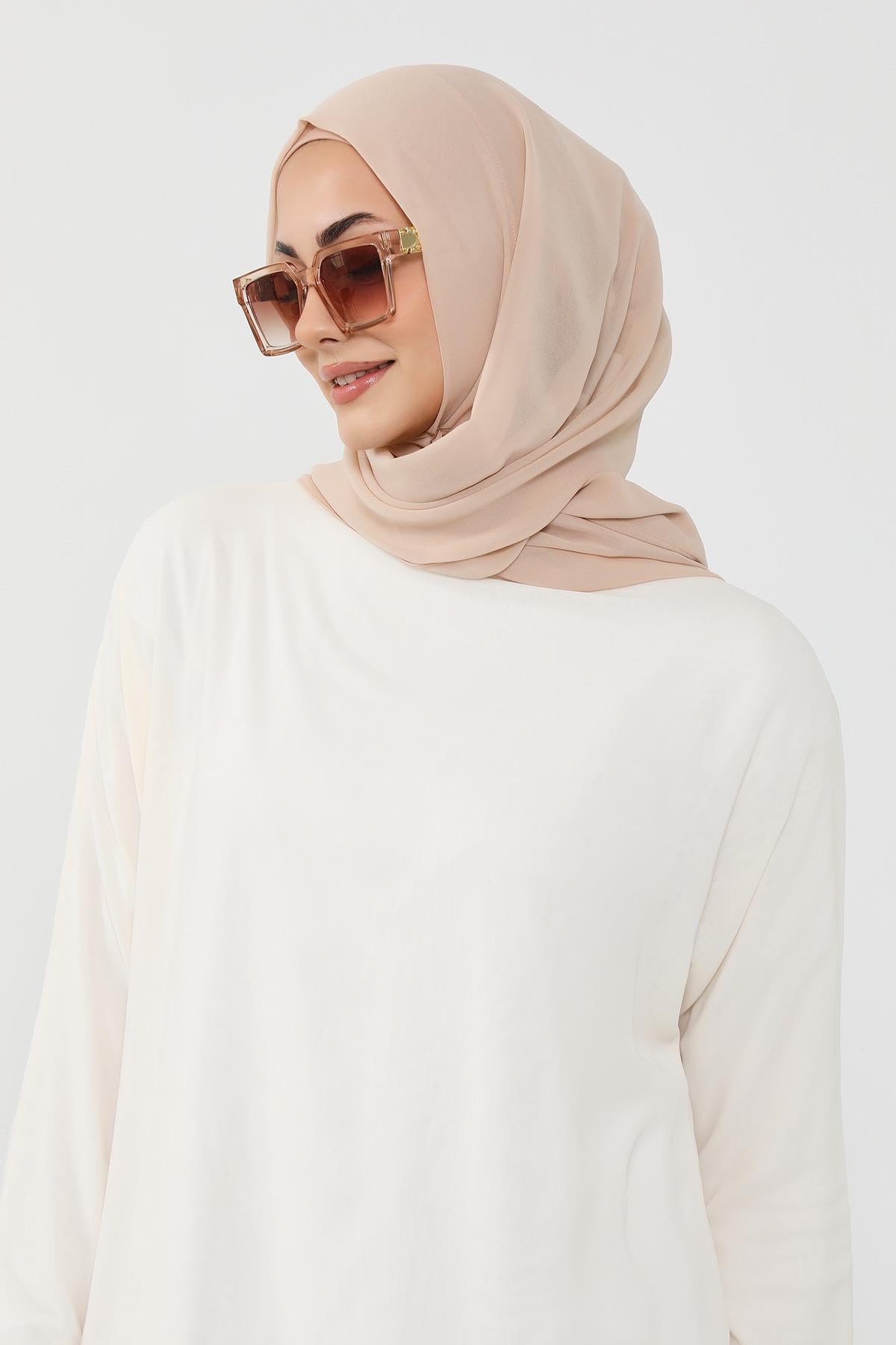 Penye Bone ve Pratik Şifon Şal İkili Takım,PS-48