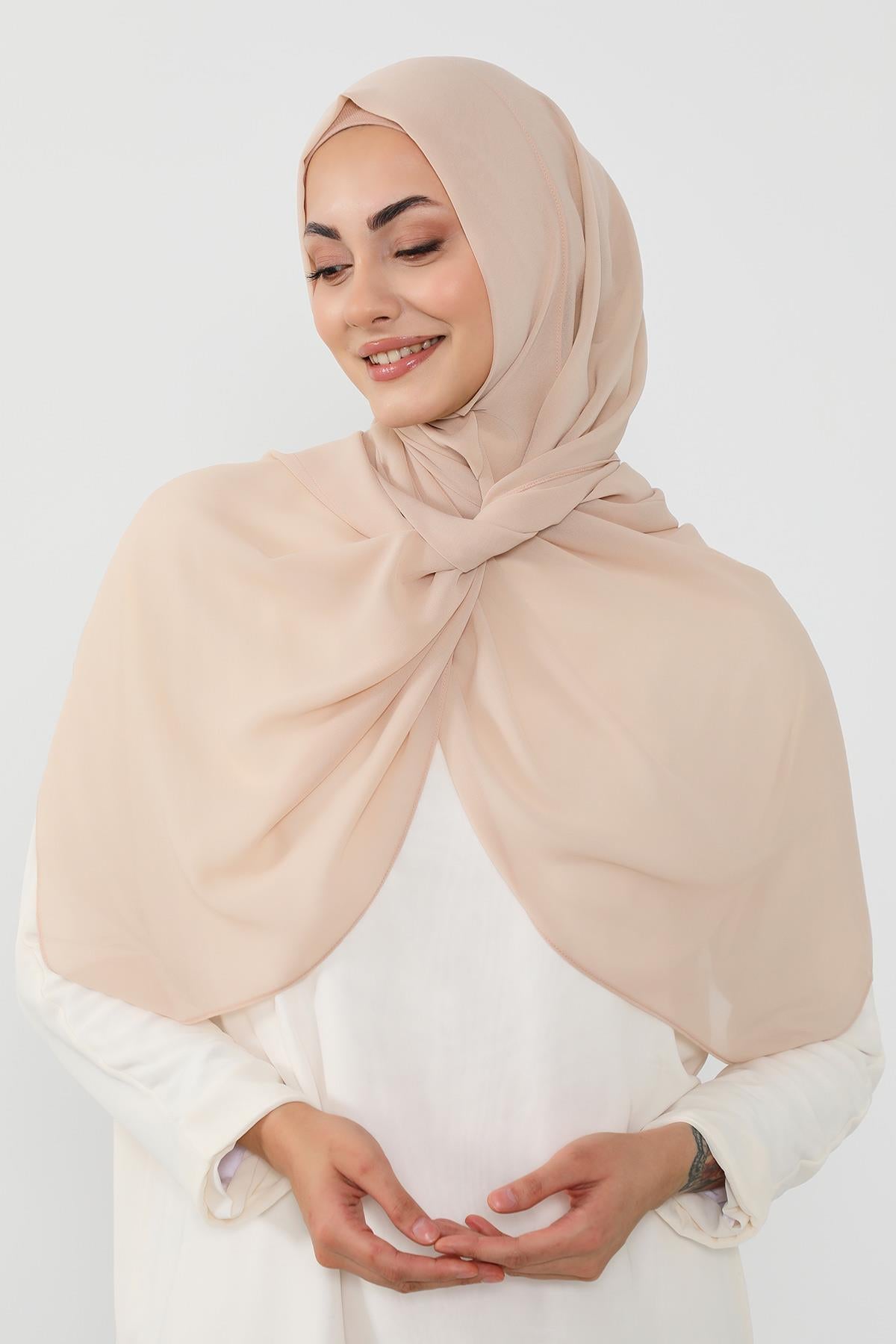 Penye Bone ve Pratik Şifon Şal İkili Takım,PS-48