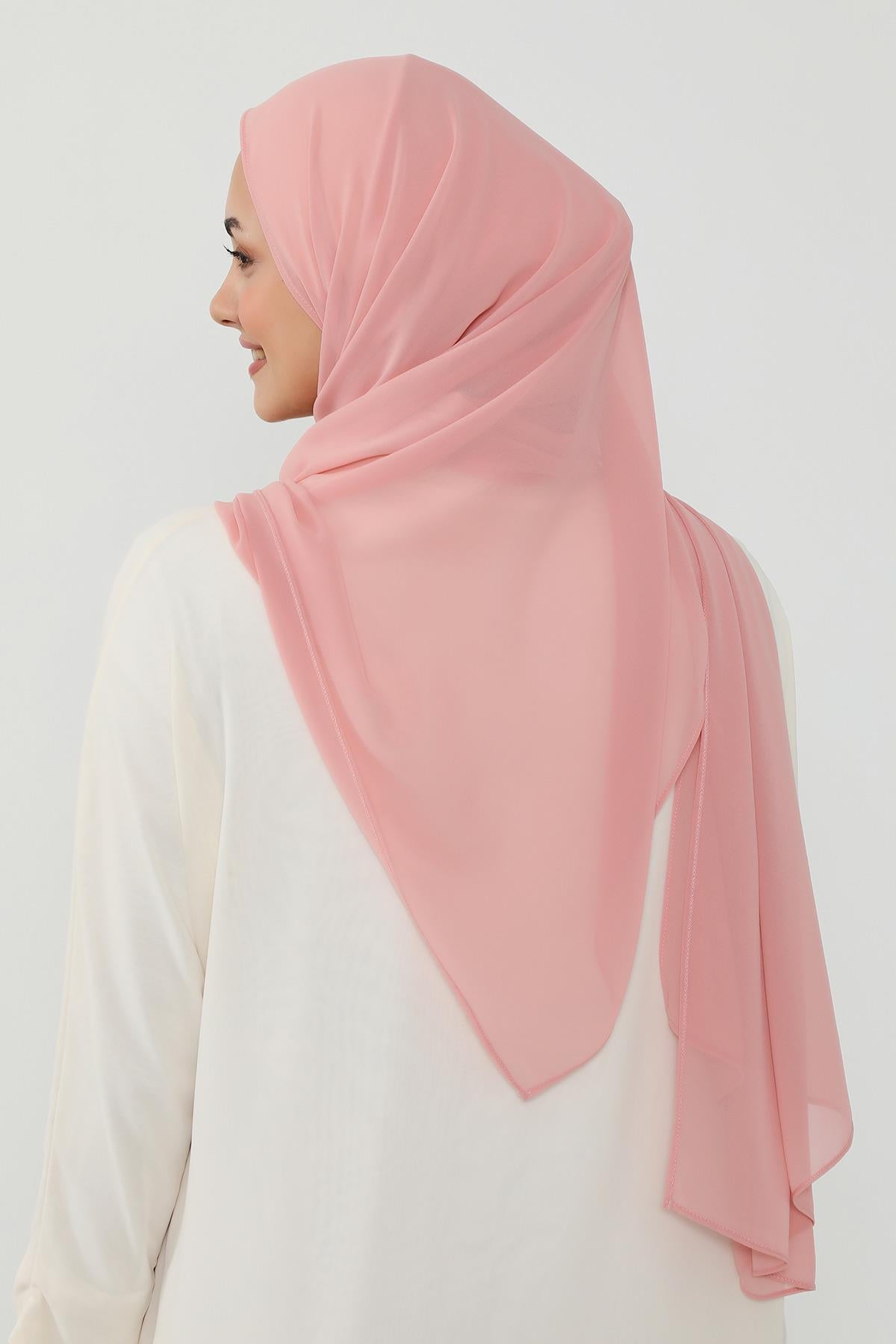 Tesettür Boneli Kullanımı Rahat Pratik Şifon Şal,PS-53