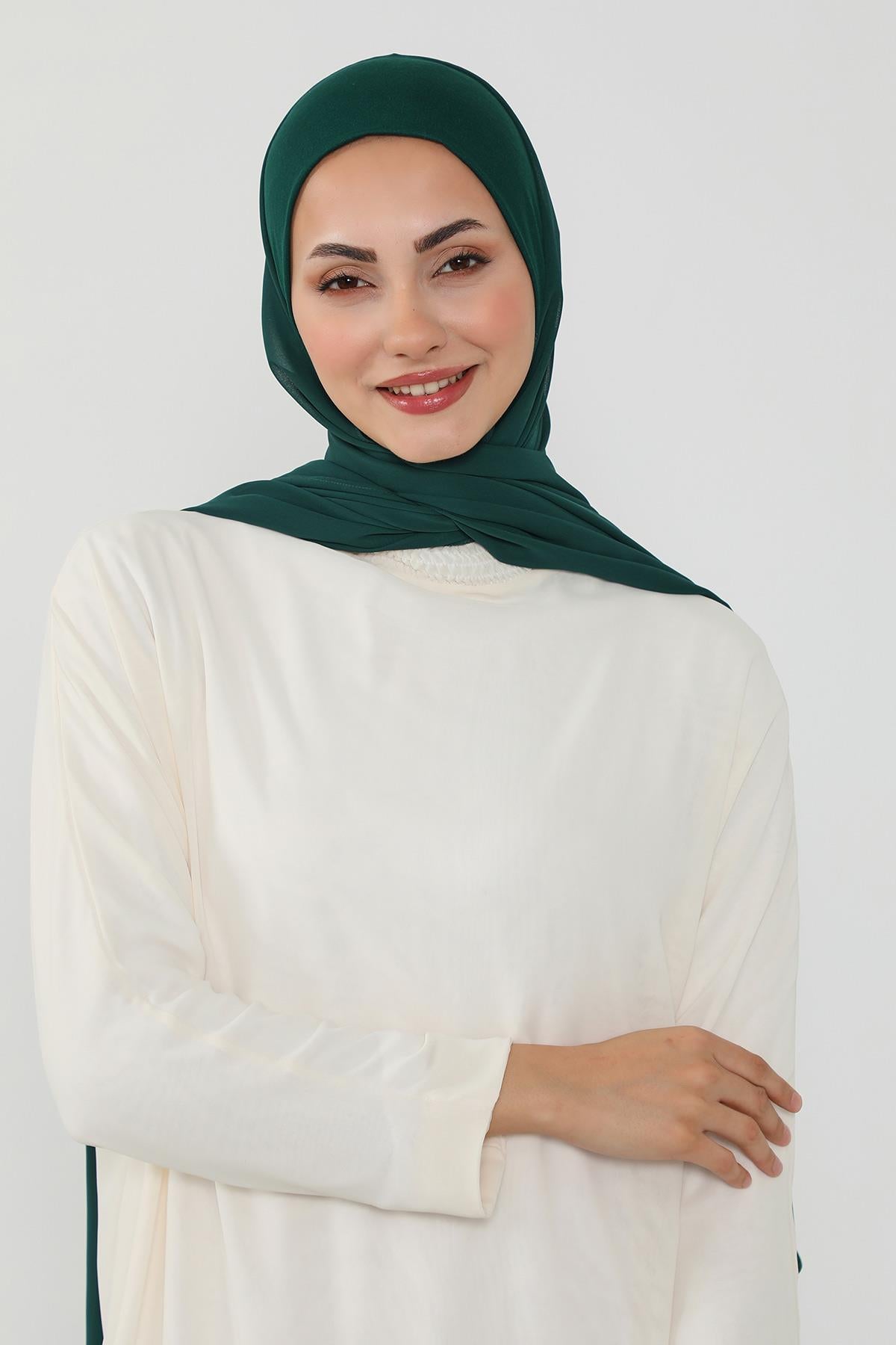 Tesettür Boneli Kullanımı Rahat Pratik Şifon Şal,PS-53