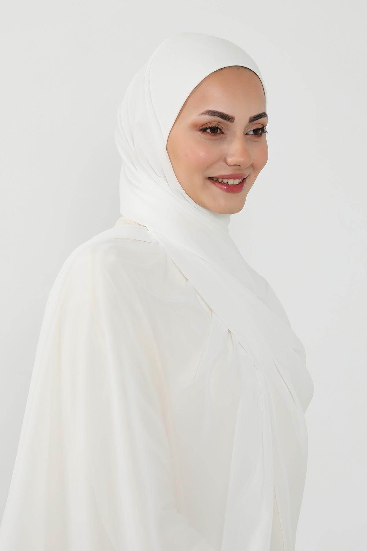 Tesettür Boneli Kullanımı Rahat Pratik Şifon Şal,PS-53