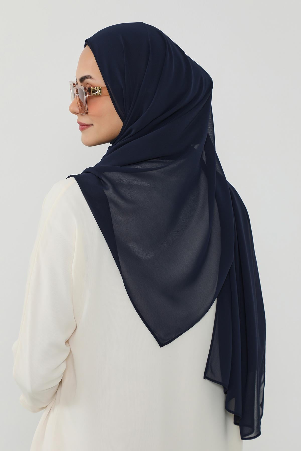 Tesettür Boneli Kullanımı Rahat Pratik Şifon Şal,PS-53