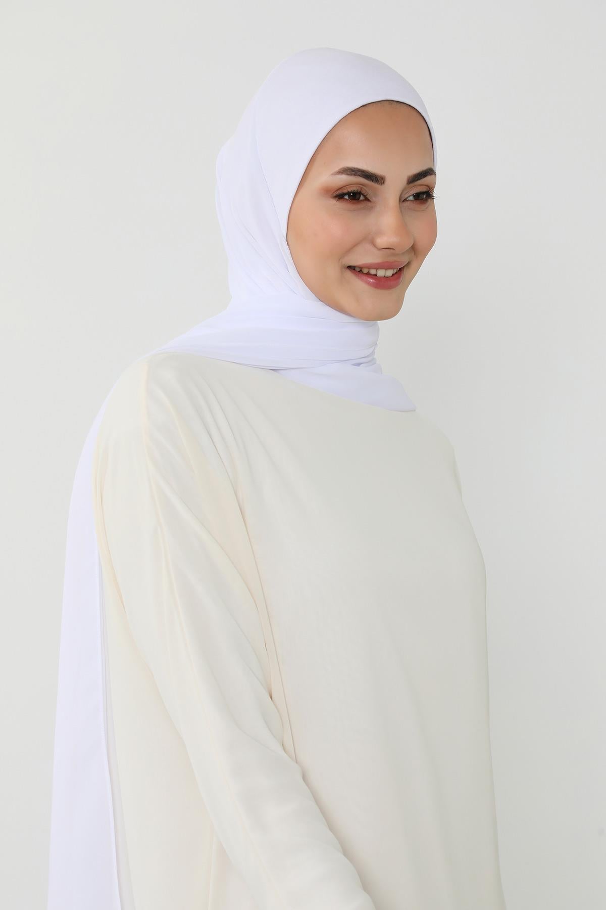 Tesettür Boneli Kullanımı Rahat Pratik Şifon Şal,PS-53