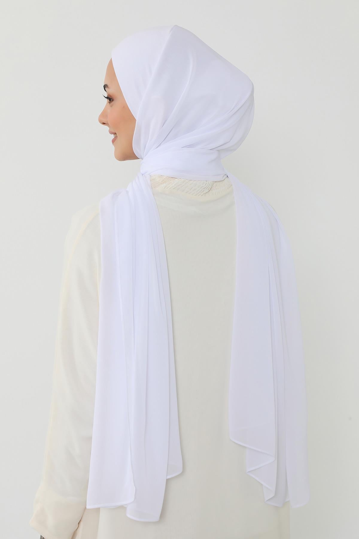 Tesettür Boneli Kullanımı Rahat Pratik Şifon Şal,PS-53