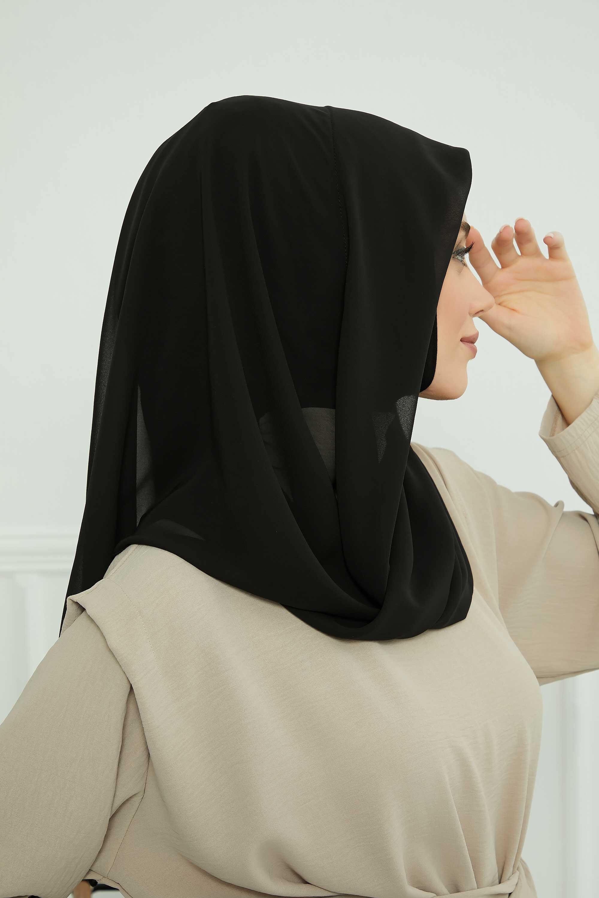 Penye İç Boneli Şifon Şal,PS-45